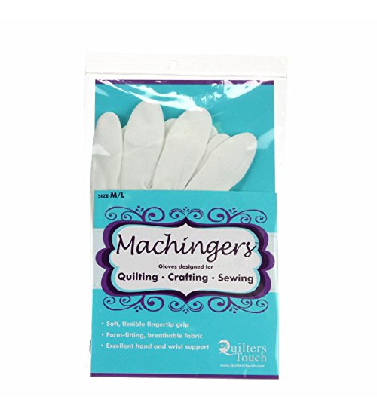 Machingers Quilting Support Gloves for Free-Motion Sewing by Quilter s Touch Medium/Large (Pack of 1)
