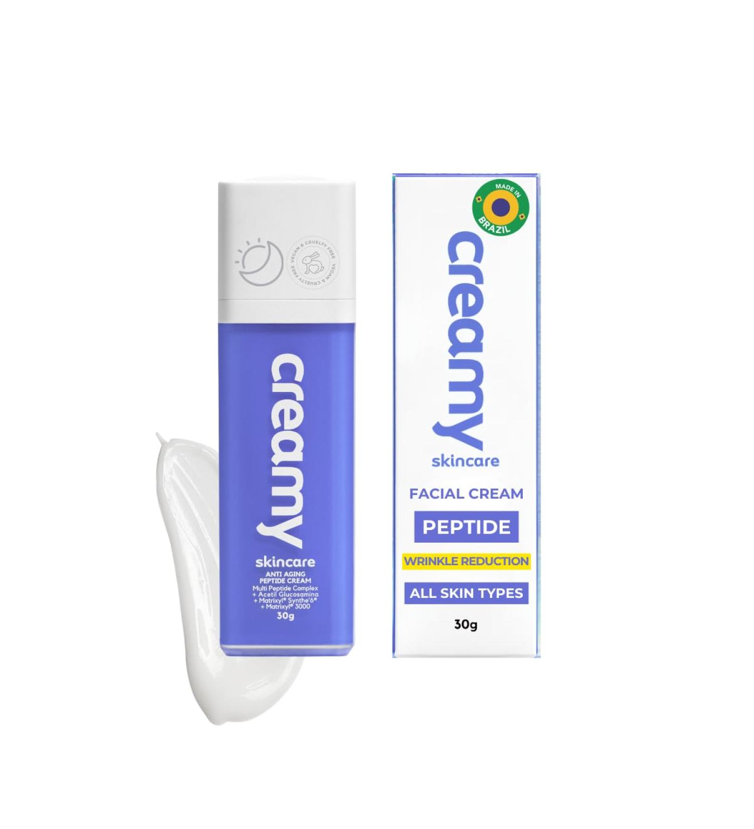 Creamy Peptide Cream - Advanced Brazilian Formula for Wrinkle Reduction & Deep Hydration | Firming Anti-Aging Solution - Buy Online on GoSupps.com