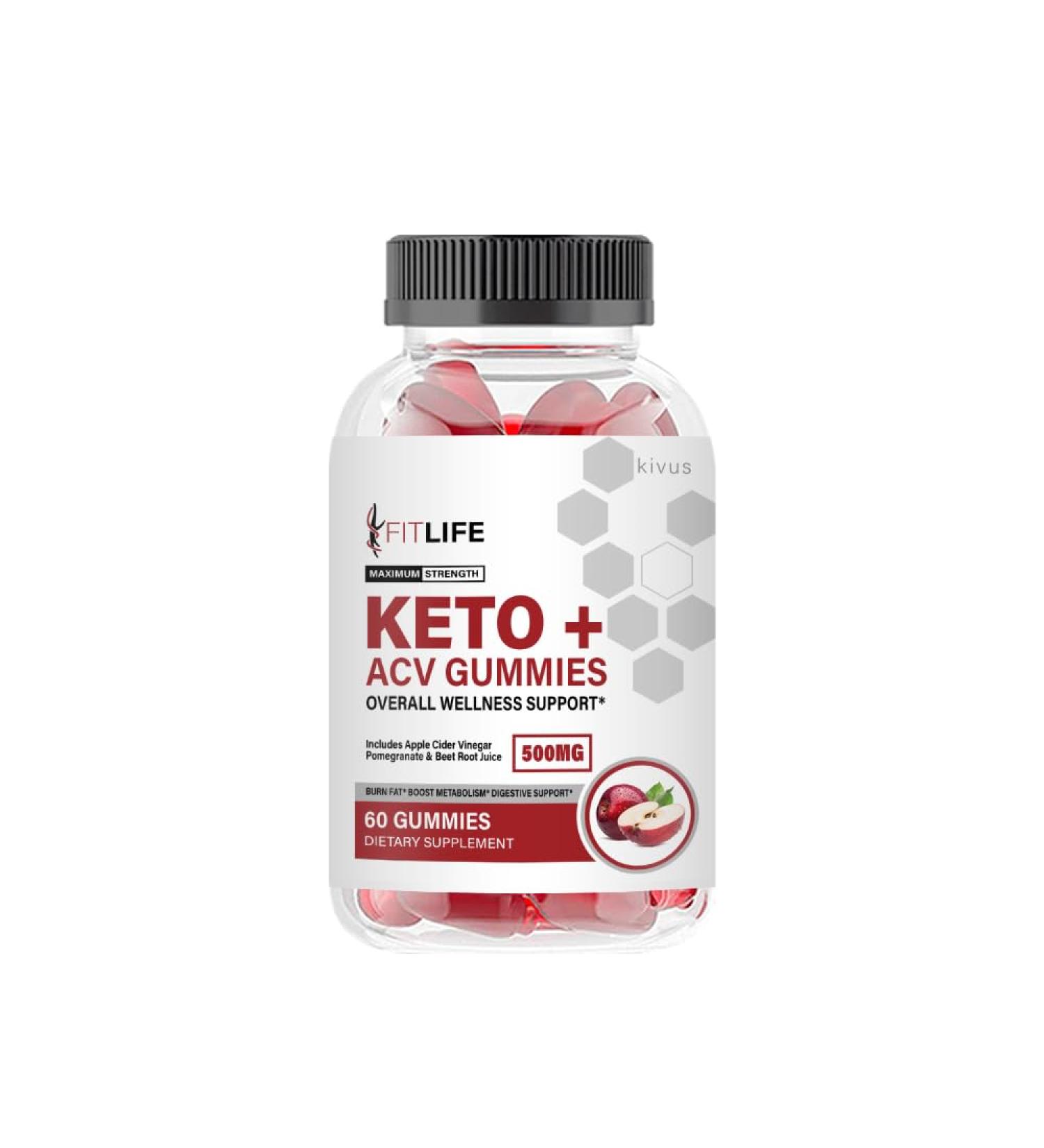 Kivus FitLife Keto ACV Gummies - 60 Gummies - Fit Life Keto + ACV for Weight Management - Buy Online on GoSupps.com
