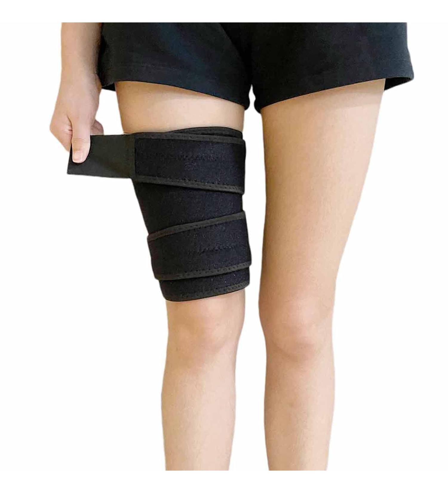 Adjustable Thigh Compression Sleeves for Men and Women - Hamstring Support Brace for Tendonitis and Muscle Injury Recovery - Buy Online on GoSupps.com