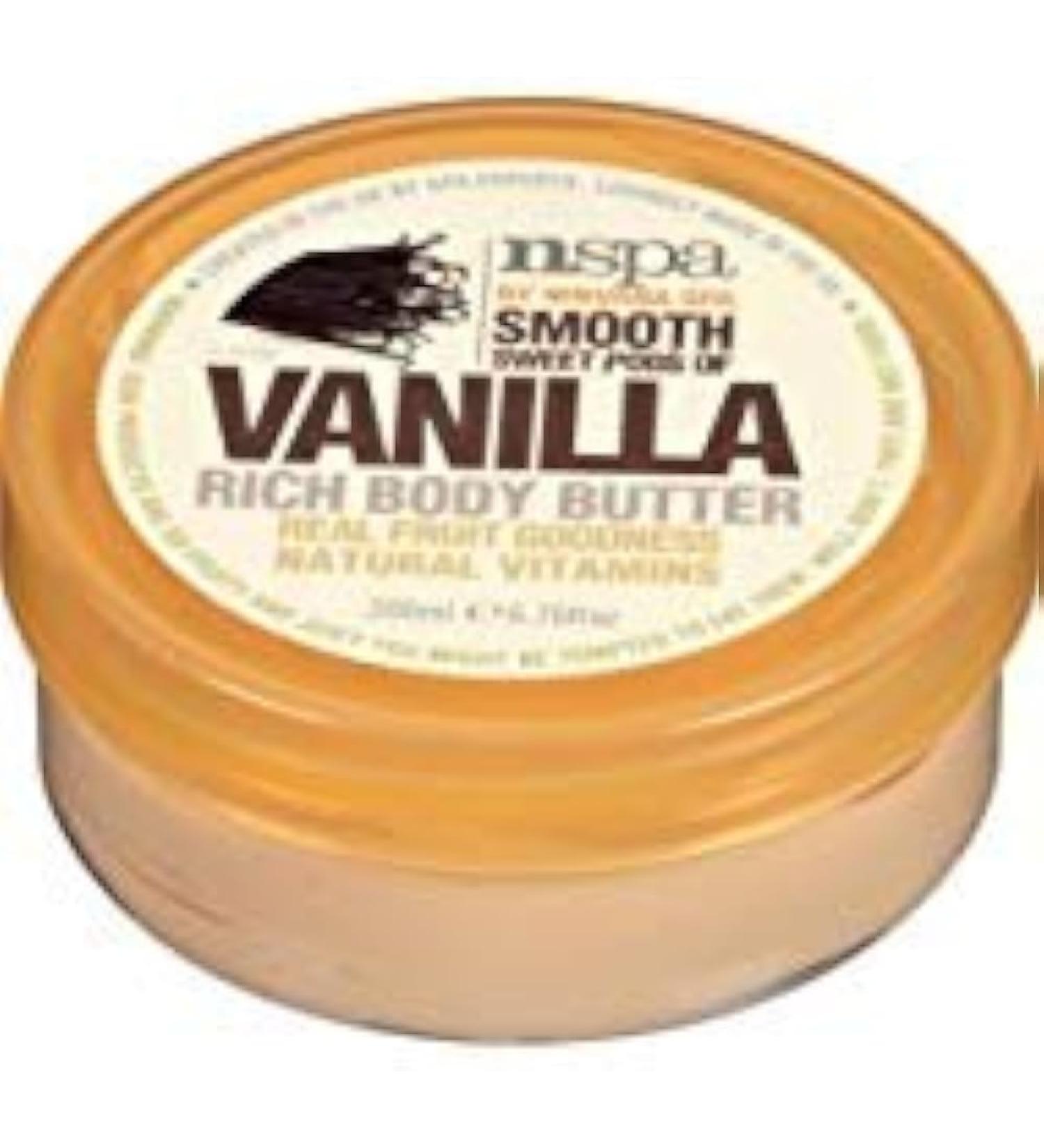 By Nirvana Spa Vanilla Rich Body Butter with Real Fruit Goodness and Natural Vitamins 200 Ml 6.76 Ounces by N-Spa