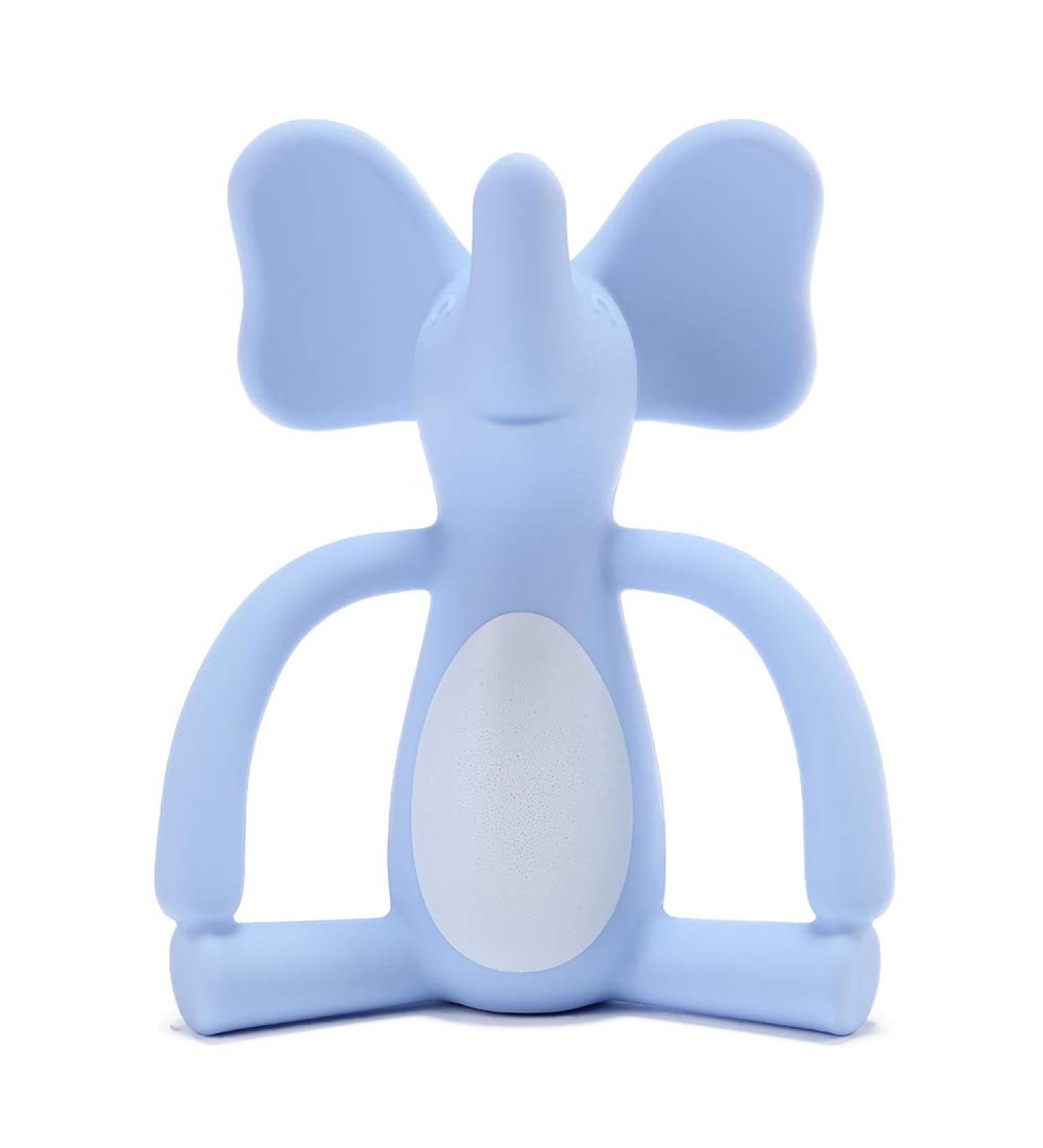 Heccei Baby Teething Ring - BPA-Free Silicone Elephant Cooling Toy for Gums | Dental Aid for 3+ Months - Blue - Buy Online on GoSupps.com