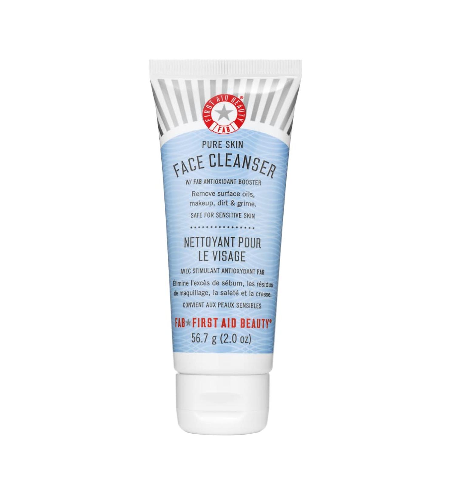 First Aid Beauty Pure Skin Face Cleanser - Sensitive Skin Cream Cleanser - Travel Size 2 oz - Buy Online on GoSupps.com