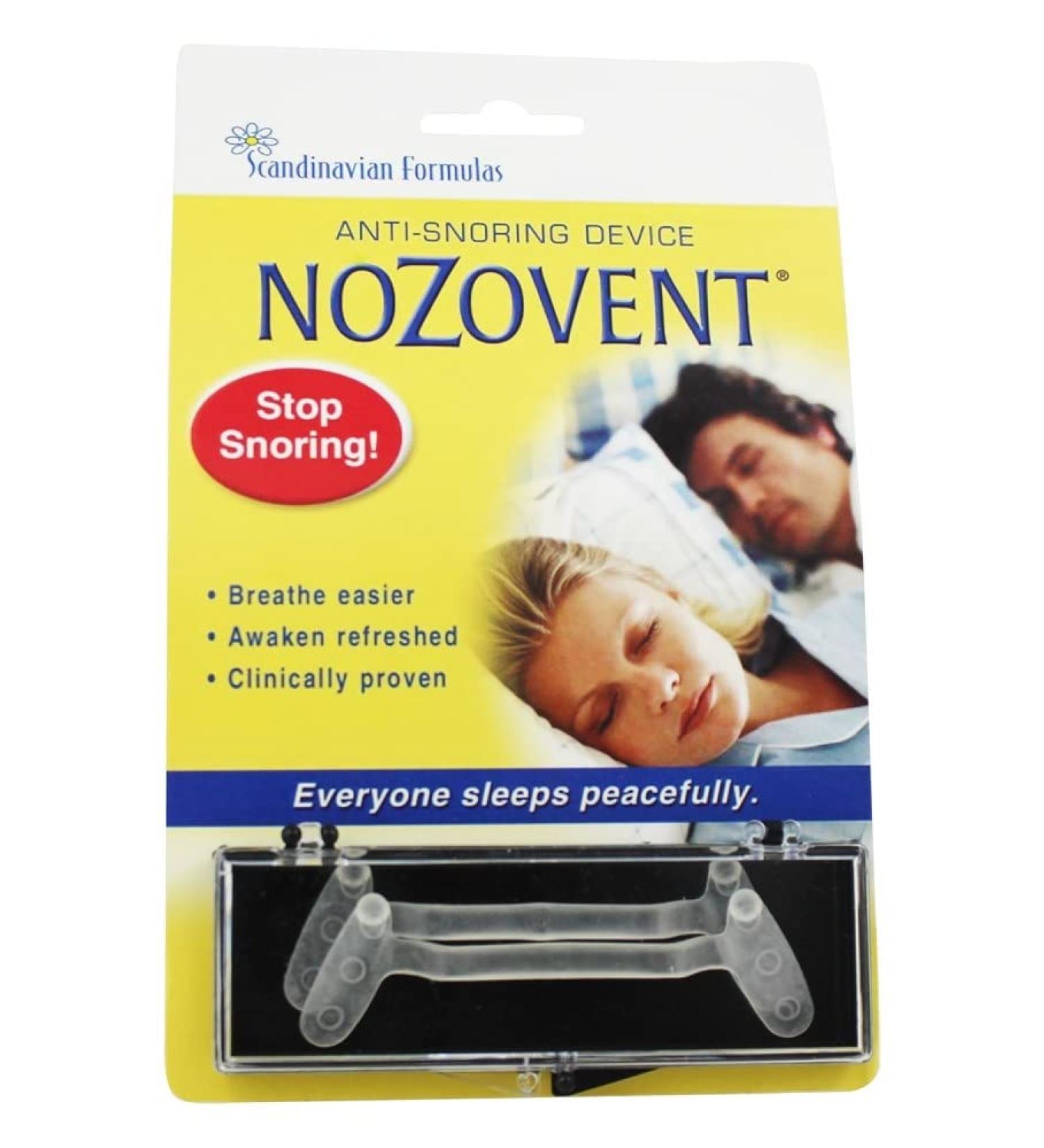Scandinavian Formulas NoZovent Anti-Snoring Device 2 Medium Size Breathing Devices