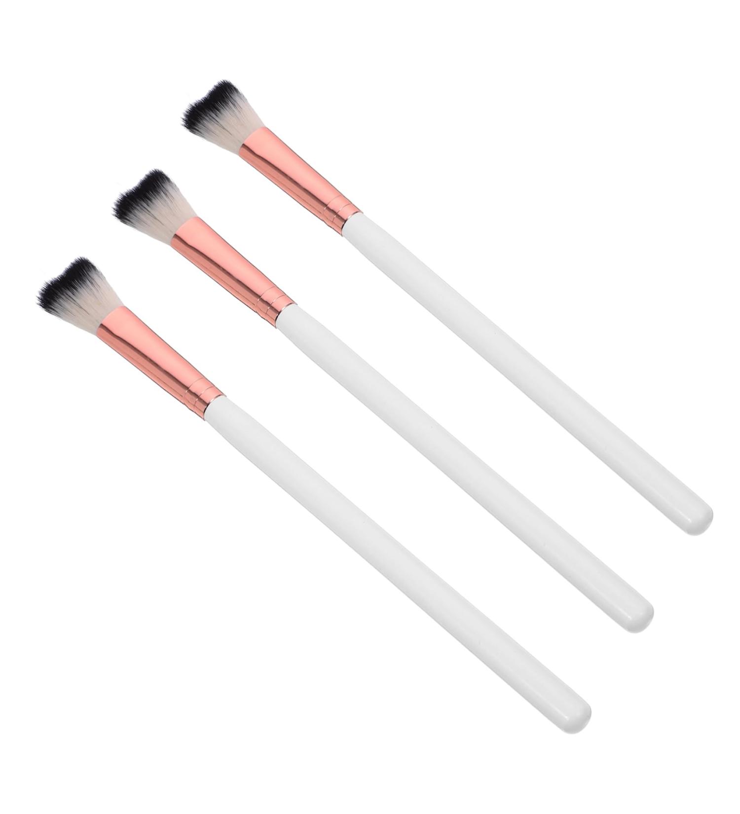 IWOWHERO 3pcs Fish Tail Brush Makeup Tool Portable Nose Brush Nose Brush for Women Makeup Brush Wooden Handle 18.50X1.00X1.00CM As Shown - Buy Online on GoSupps.com