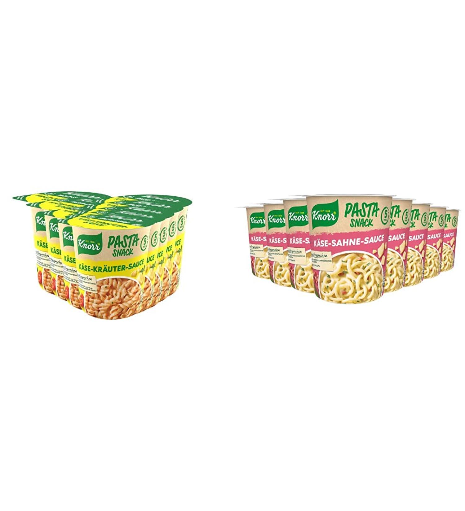 Knorr Pasta Snack Cheese Herb Sauce - Quick & Delicious 5-Minute Meal | 8 Cups & Snack Bar Spaghetti Set | International Shipping Available - Buy Online on GoSupps.com