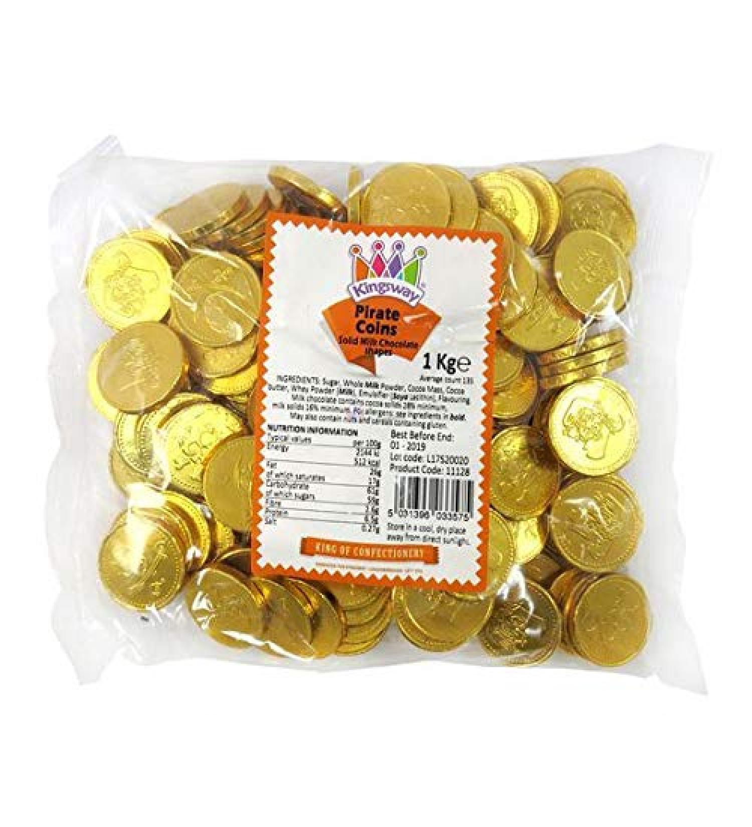 Kingsway Retro Chocolate Sweets Pirate Coins - Wedding / Party Bag 1kg