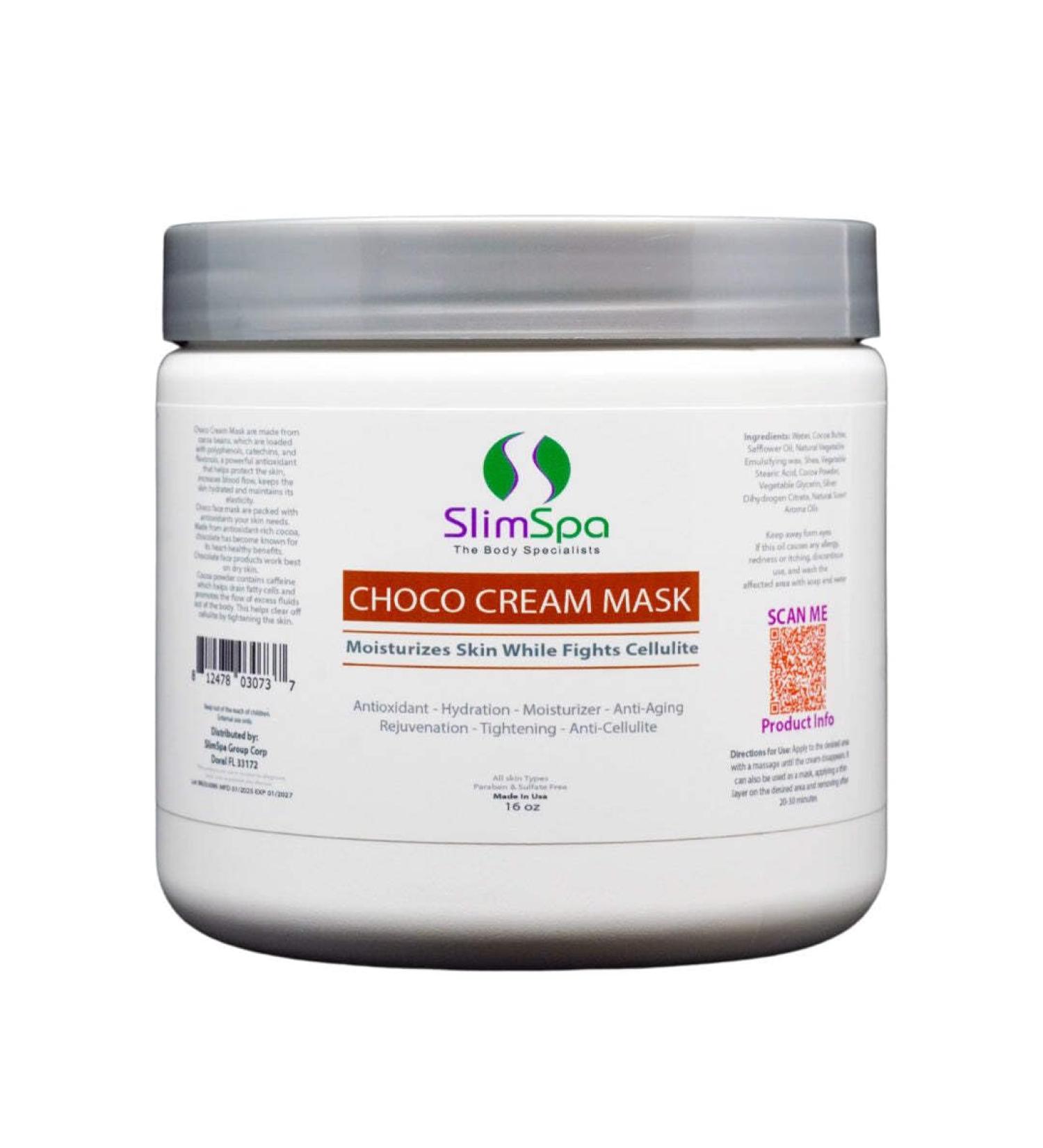 Choco Cream Body and Face Mask 16 oz Hydrating and Nourishing Spa Formula with Cocoa Extract Moisturizing Mask to Soften Smooth and Revitalize Dull or Dry Skin - Buy Online on GoSupps.com