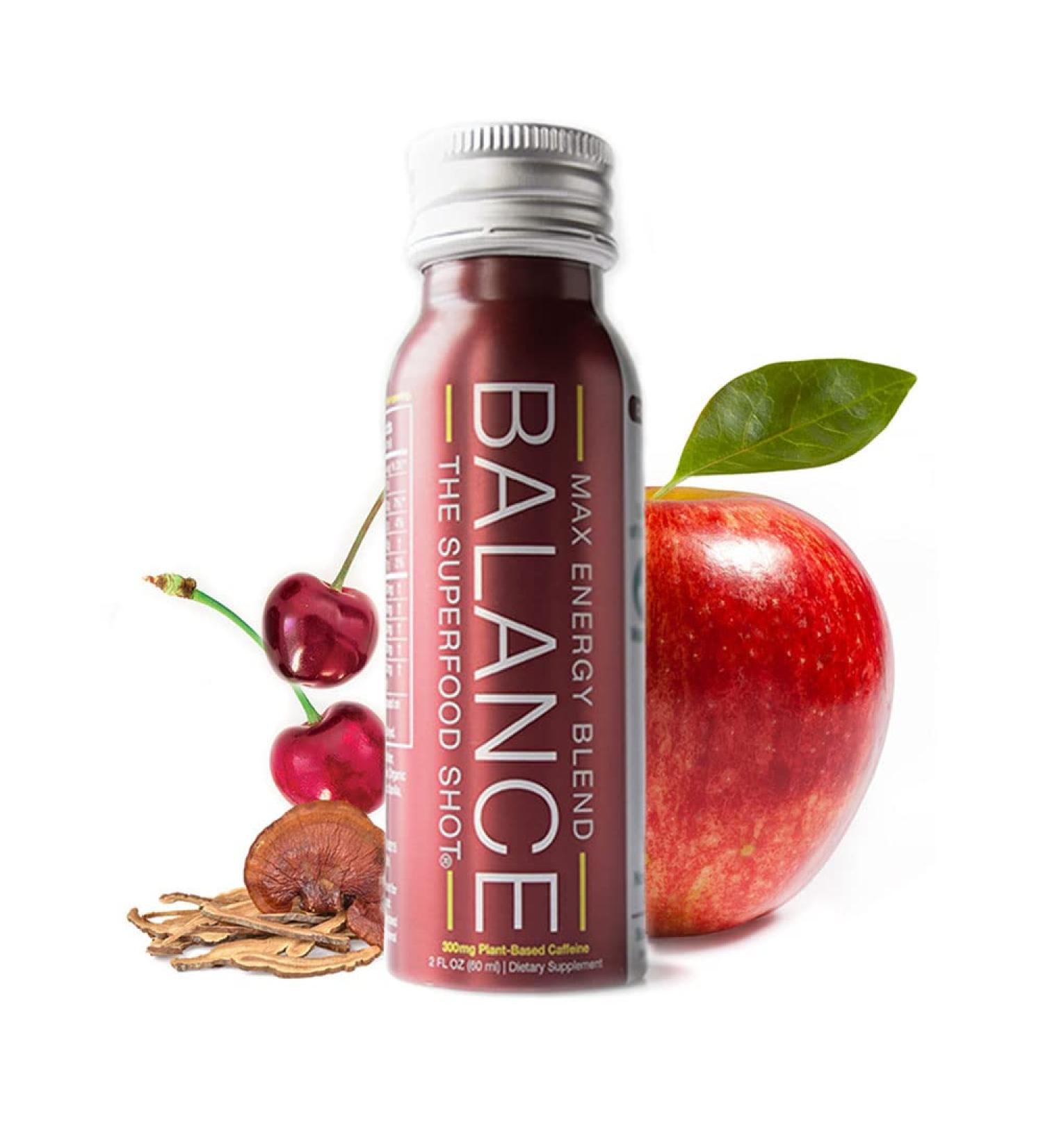 Max Energy Shot with Superfoods & Organic Caffeine - Brain Support, Mushroom Blend, Maca - Vegan & Gluten-Free (6 Pack) - Buy Online on GoSupps.com