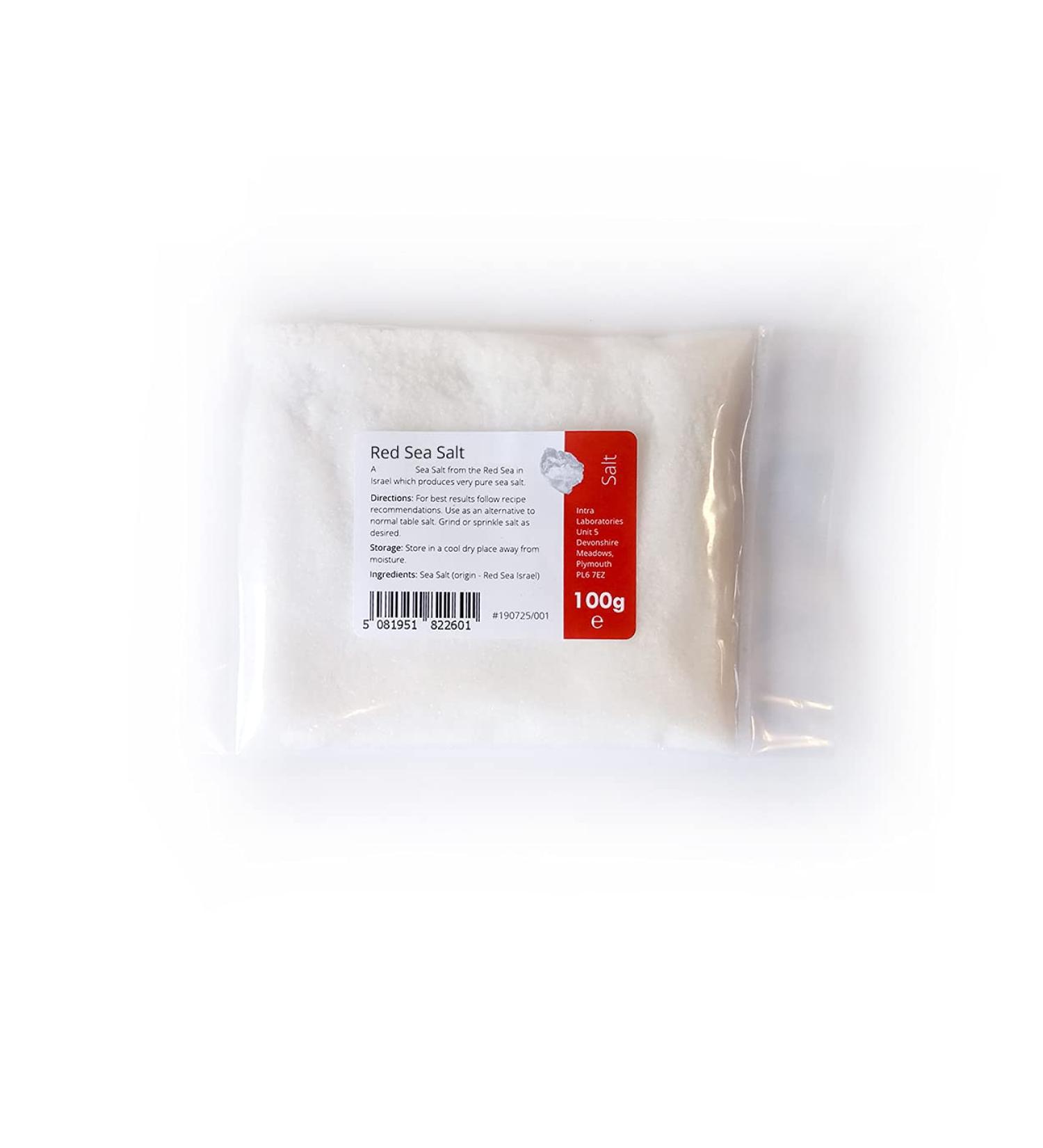 Intralabs Sea Salt - Pure Natural & Organic Food Grade Salt from The Red Sea 100g - Buy Online on GoSupps.com