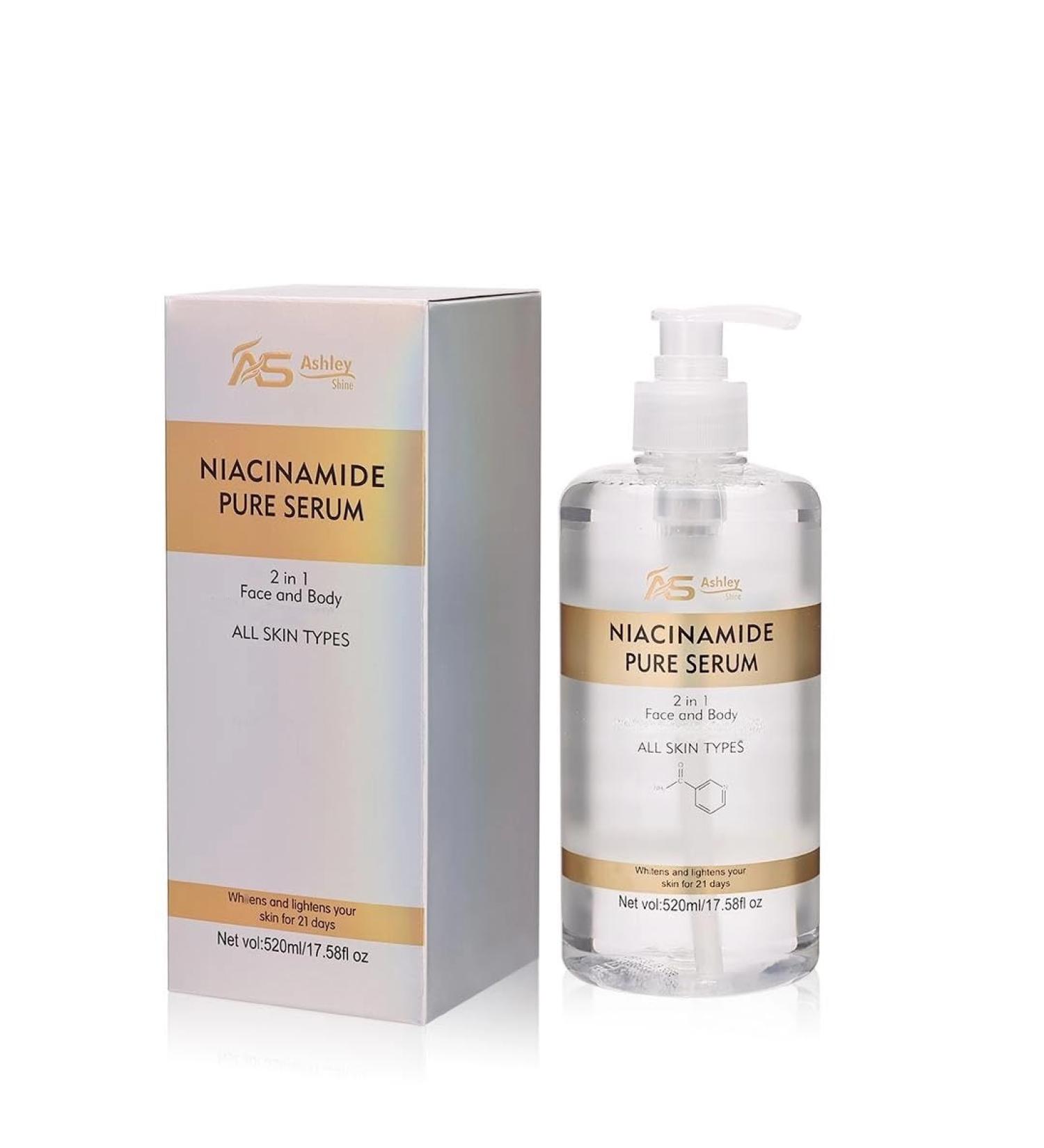 ASHLEYSHINE Niacinamide Pure Serum - 2-in-1 Moisturizer for Face & Body - 520ml / 17.58fl oz | Shop Internationally - Buy Online on GoSupps.com