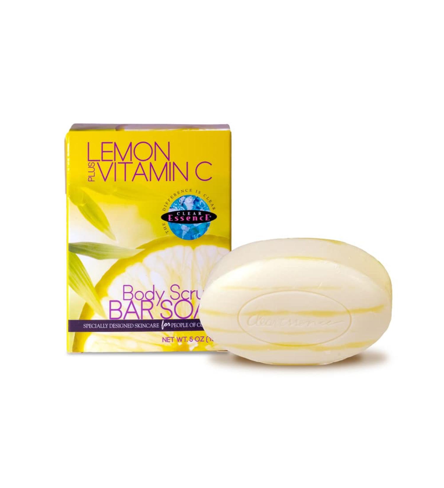 Clear Essence Lemon Plus Vitamin C Body Scrub Soap 150g - Exfoliating & Brightening Soap for all Skin Types - Shop Internationally - Buy Online on GoSupps.com