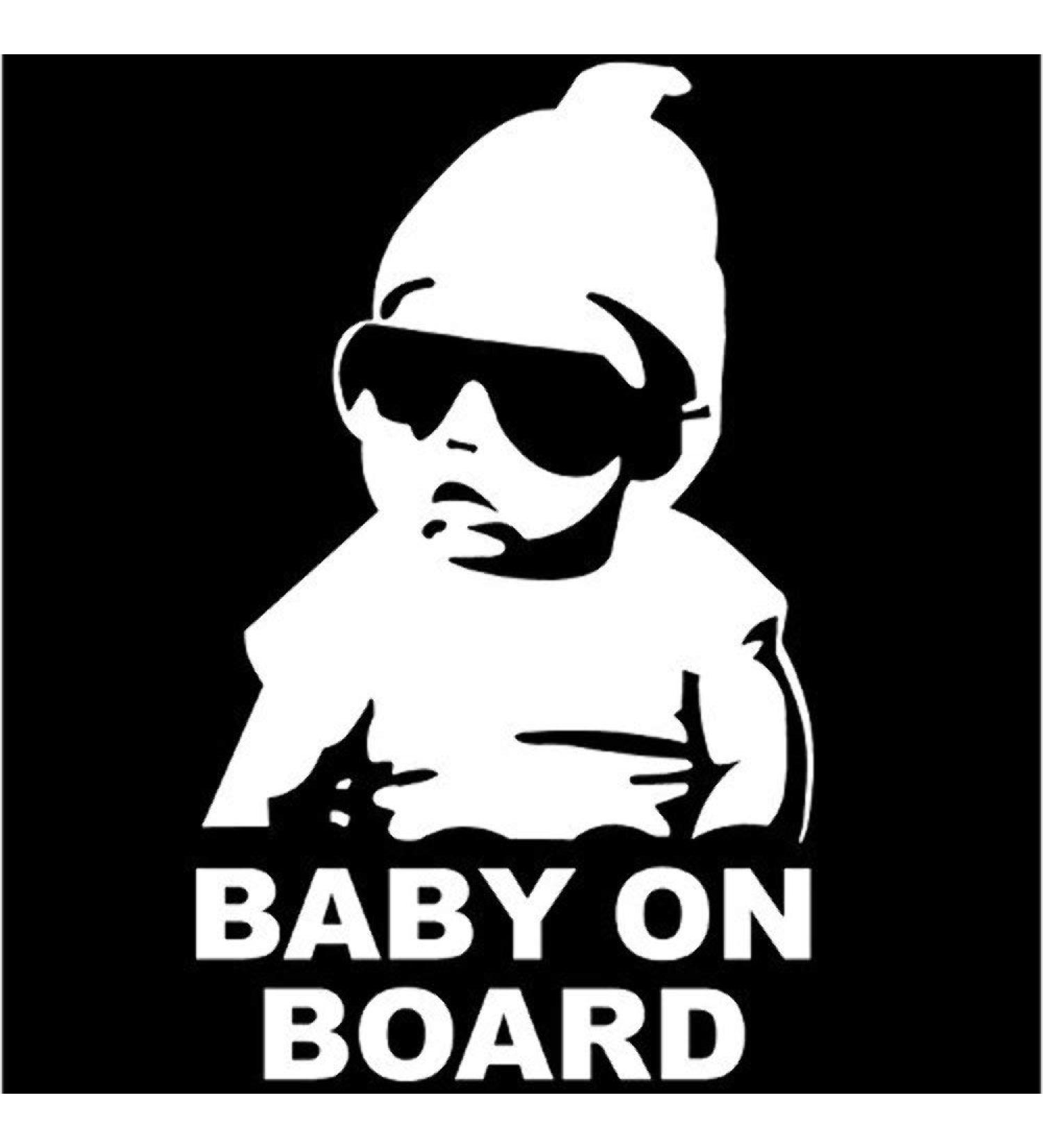Baby on Board Bumper Sticker Decal Safety Caution Sign for Car Windows Carlos Funny