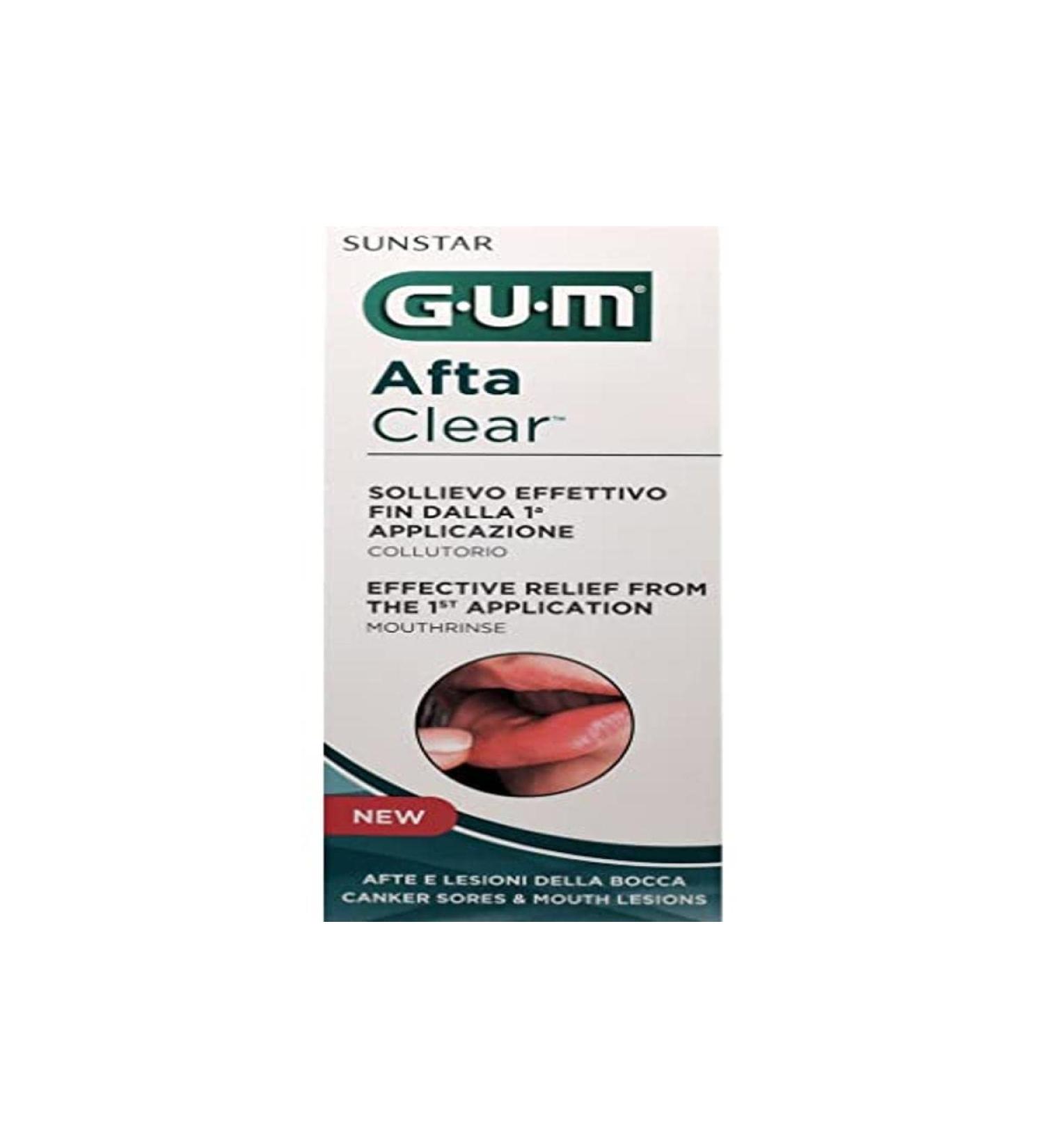 Sunstar Gum Aftaclear Rinse Solution Treatment Mouth Ulcers And Injuries Mouth Bottle 120ml