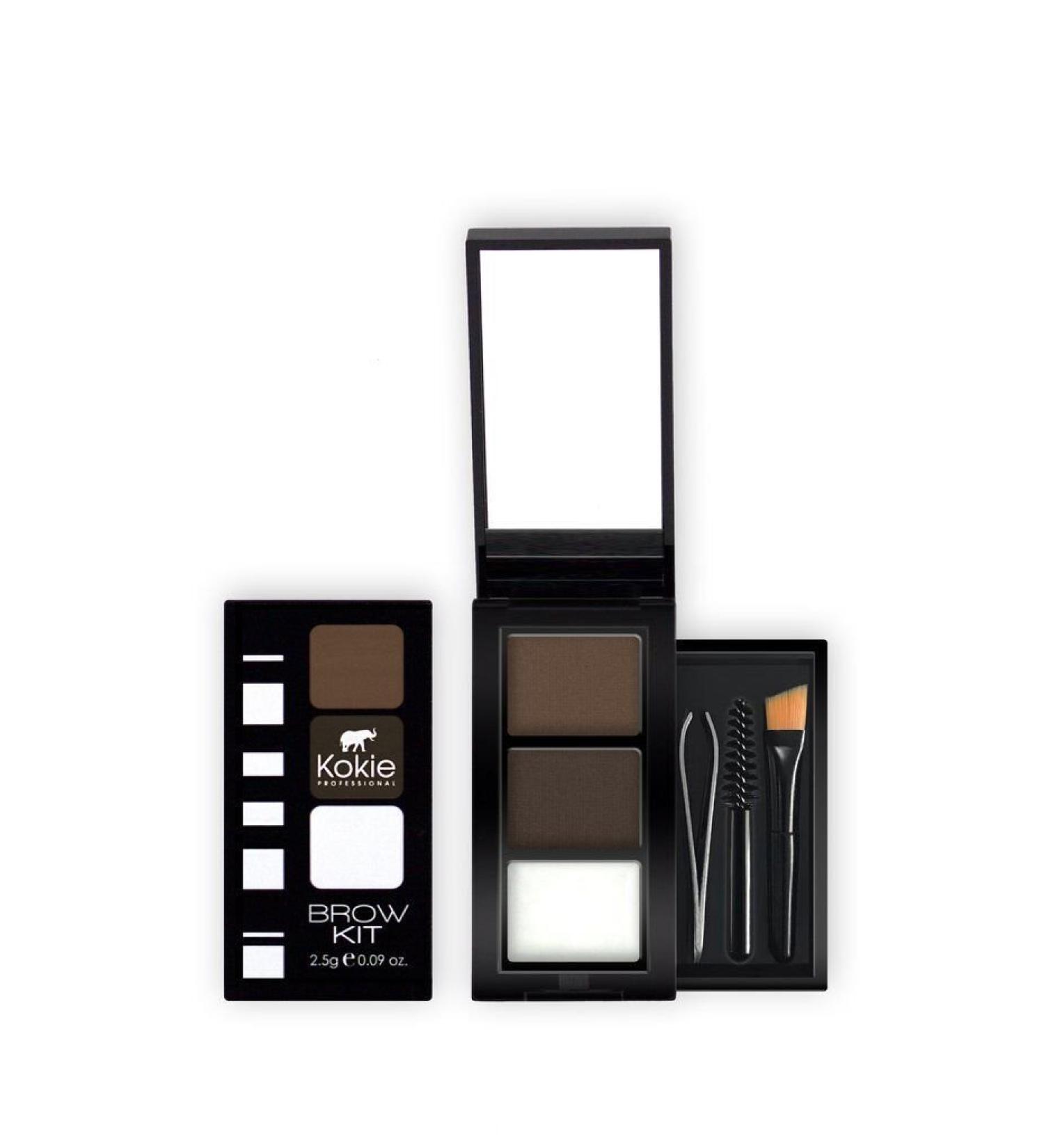 Kokie Cosmetics Brow Kit (Dark Brunette) 0.09 oz - Define and Shape Brows - Buy Online on GoSupps.com