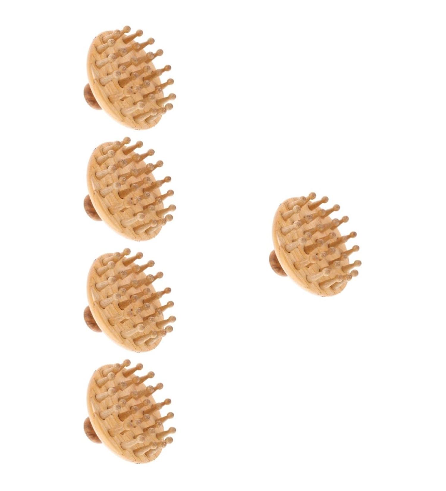 Magiclulu 5-St Massage Comb - Portable Beech Wood Hair & Body Massager Wide Tooth Relaxation Comb for Women - Buy Online on GoSupps.com