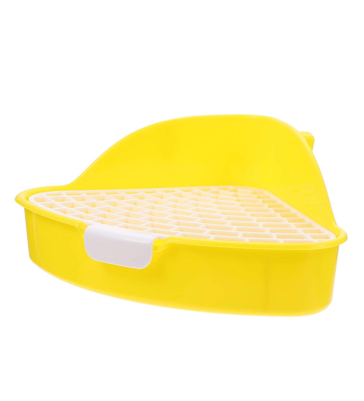 BESPORTBLE 2pcs Box Rabbit Toilet Little Pee Toilet Bins Ferret Chinchilla Rat Hamster Hedgehog Animal Plastic 25X19X10CMx2pcs Yellowx2pcs - Buy Online on GoSupps.com