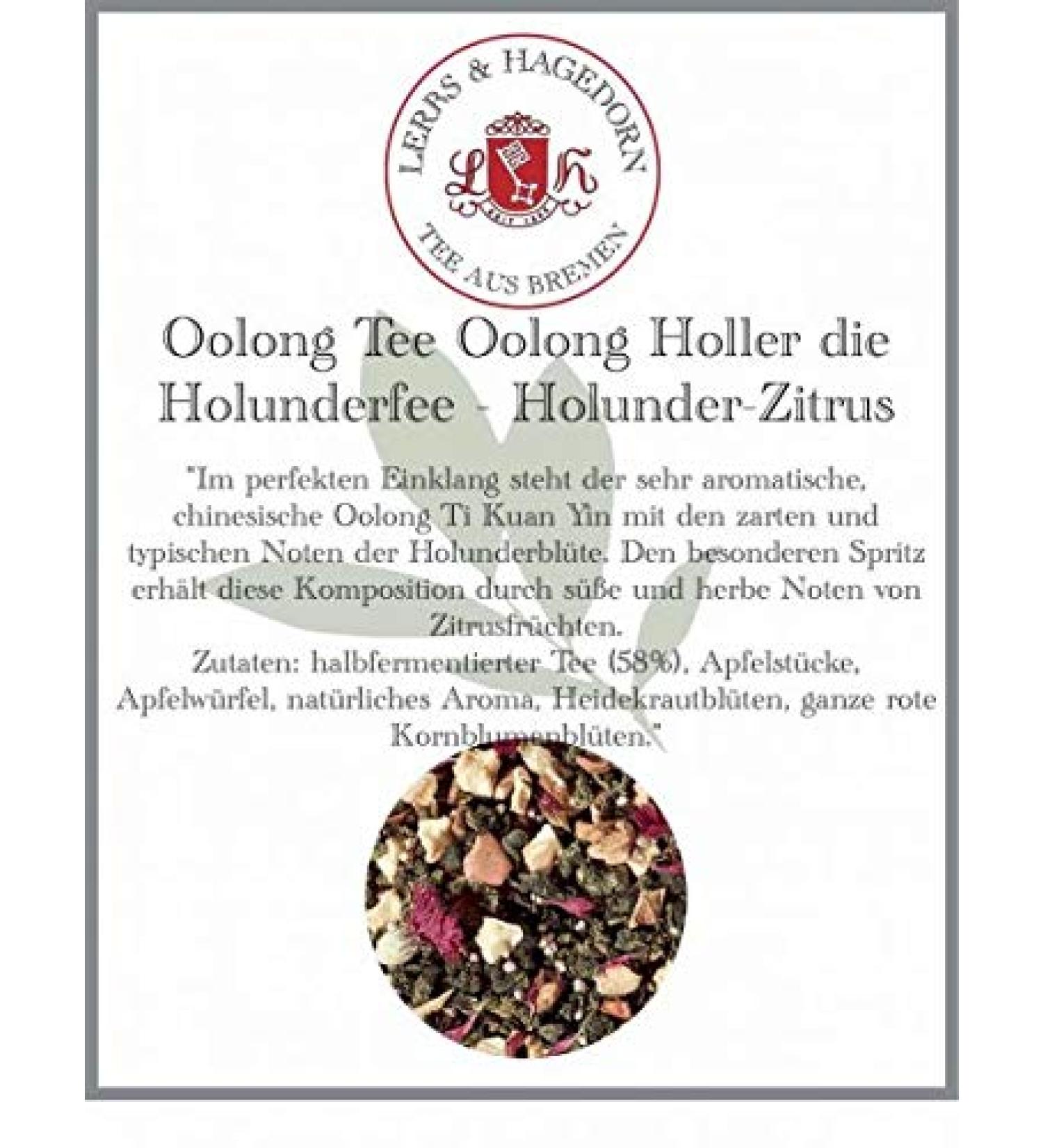 Lerbs Hagedorn Lerbs & Hagedorn Oolong Tea Oolong Holler de Holunderfee 1kg approx 81 liters with pieces of apple heather cornflower - Buy Online on GoSupps.com
