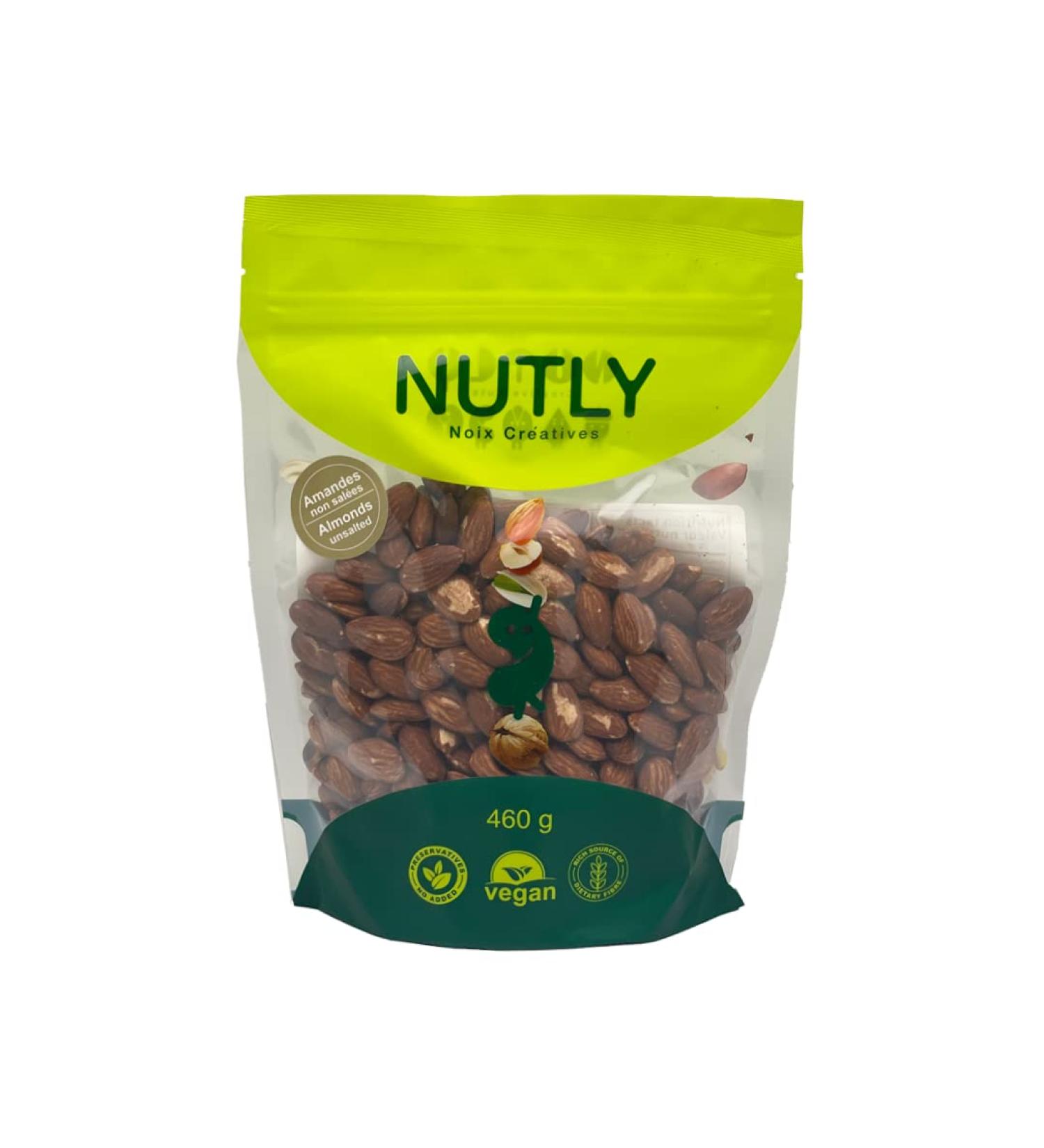 Almond Roasted Unsalted NUTLY (460) 460.0 grams - Buy Online on GoSupps.com