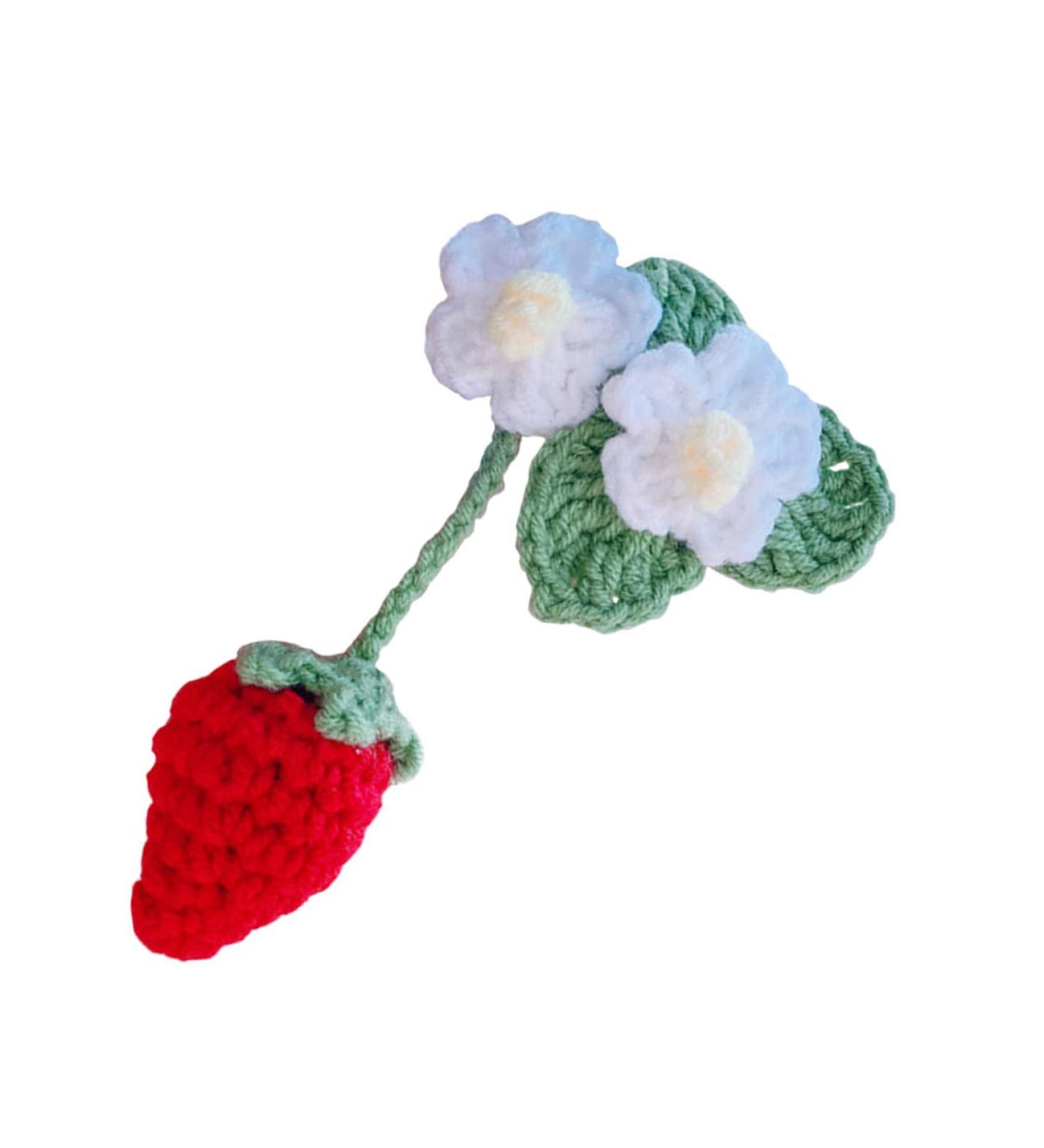 Beavorty Strawberry Car Mirror Pendant girls hair rear view mirror accessories flower hairpins kawaii hair accessories barrettes for girls lovely hair clips child irregular cotton decorate - Buy Online on GoSupps.com