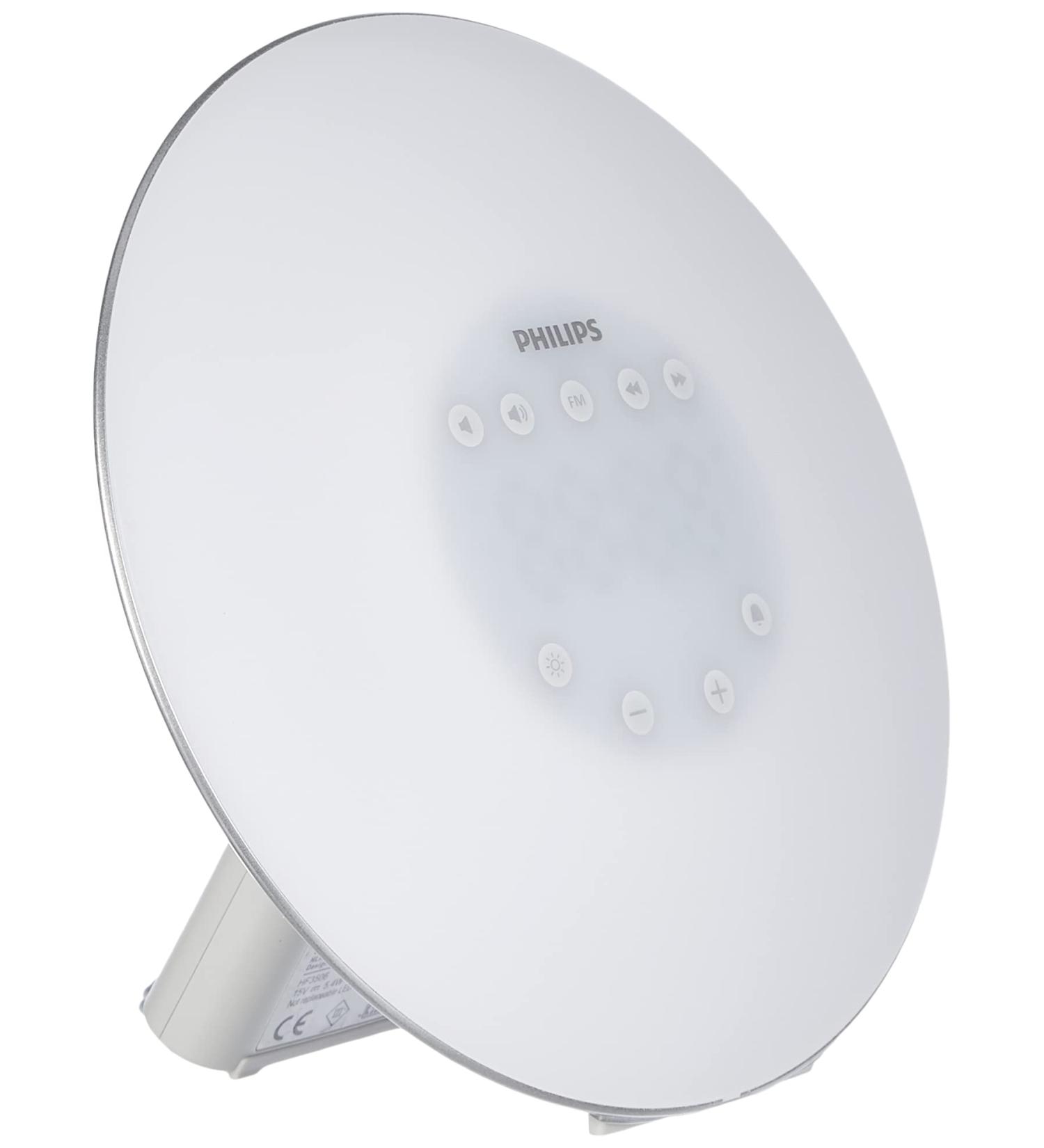 Philips Wake-Up Light LED HF3506/05 - Sunrise Alarm Clock with 2 Natural Tones Silver Finish | Enhance Your Morning Routine - Buy Online on GoSupps.com
