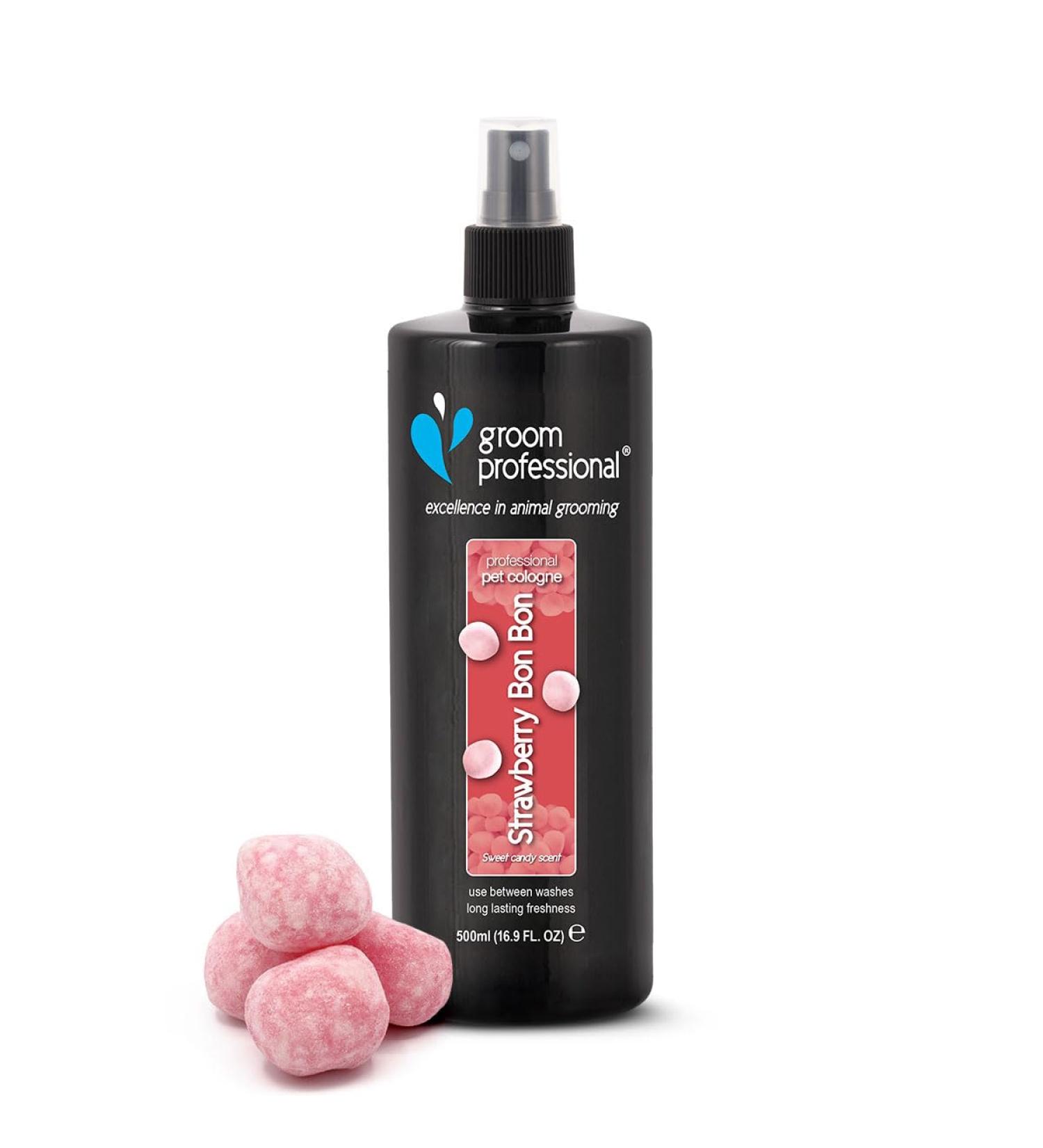 GROOM PROFESSIONAL Strawberry Bon Bon Dog Cologne Spray - Dog Perfume Spray - Dog Spray for Smelly Dogs - Fabulous Sweet Scent - Perfect for Between Washes - Long-Lasting Scent 500ml 500 ml - Buy Online on GoSupps.com