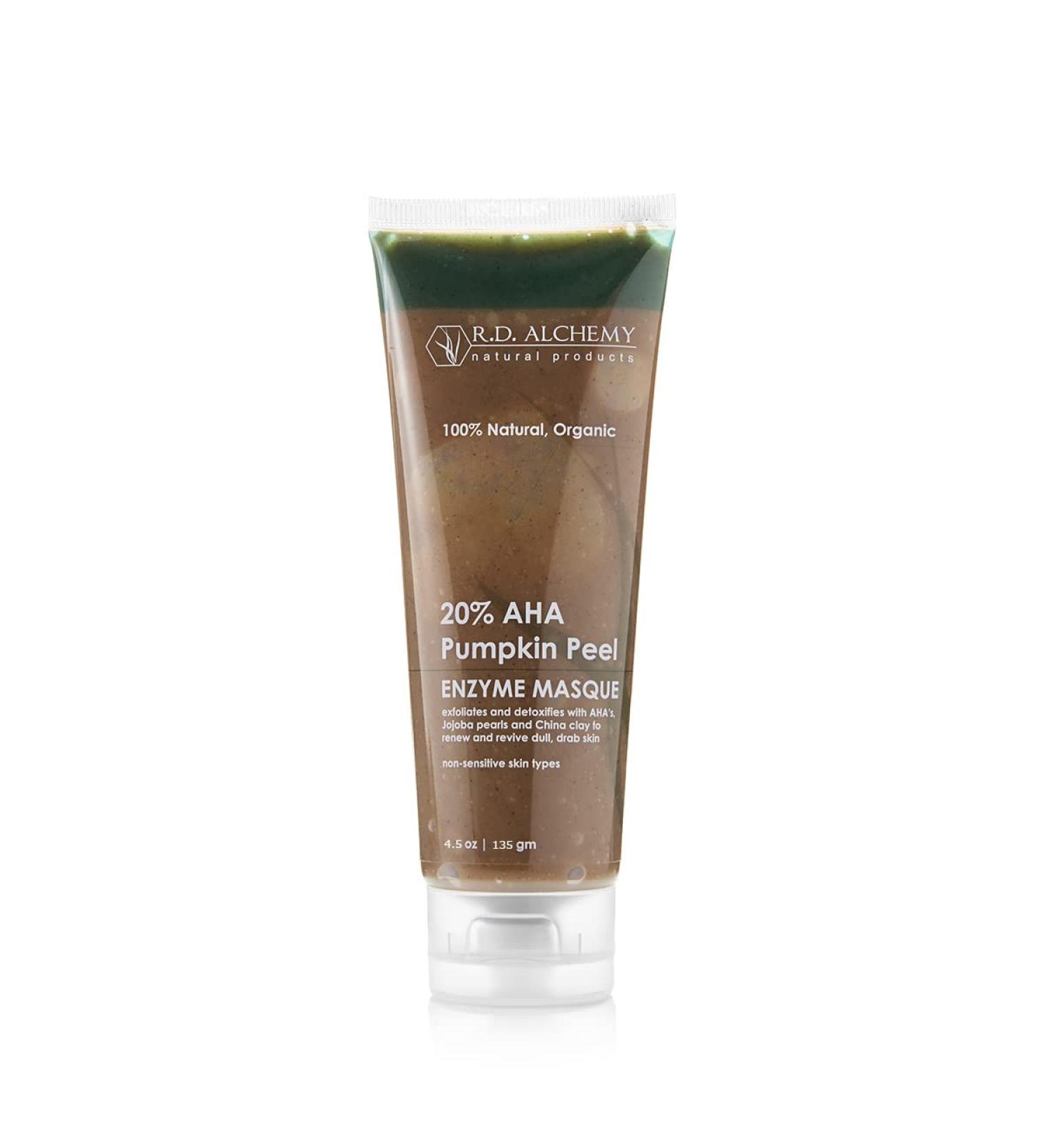 100% Natural AHA Exfoliating Pumpkin Enzyme Peel Masque - 10% Pumpkin & Papaya Enzymes 20% AHAs for Revived Firm & Bright Skin | Organic Skincare - Buy Online on GoSupps.com