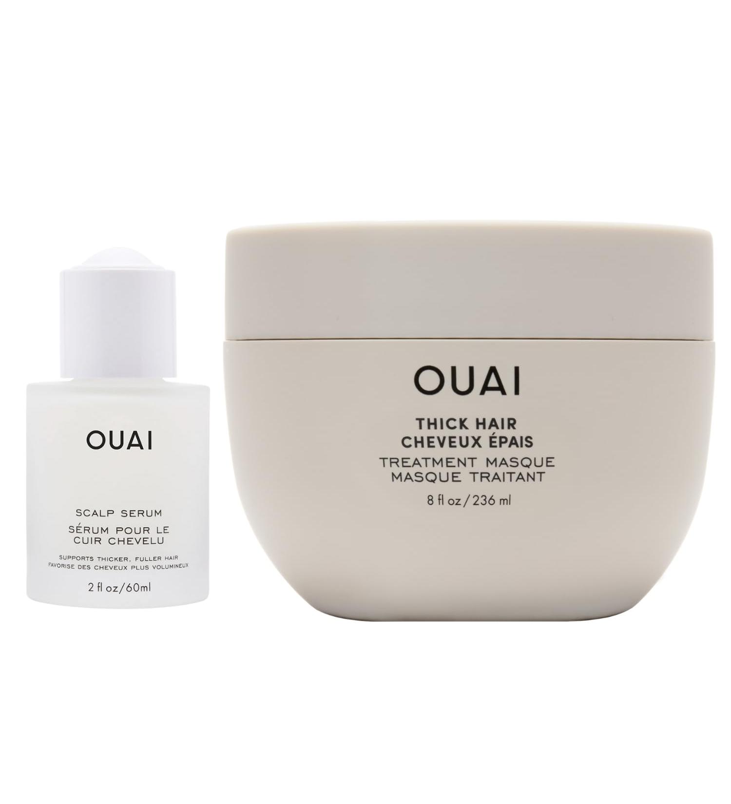 OUAI Scalp & Hair Treatment Bundle Serum - 2 Fl Oz. -  and Masque for Moisturized - 8 Fl Oz. - Buy Online on GoSupps.com