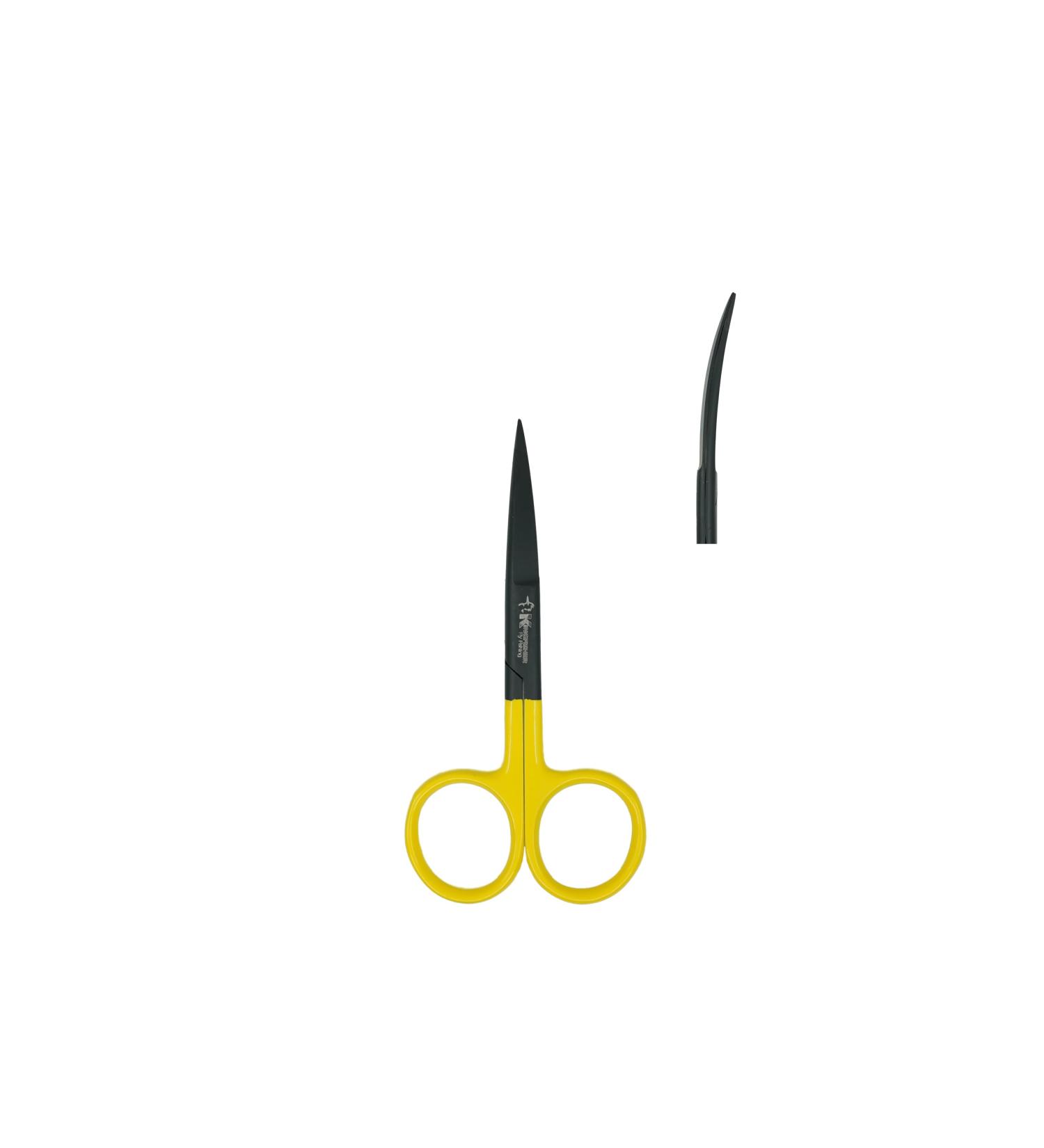 Fly Tying Hair Scissors 4.5 Inch Yellow - Curved - Buy Online on GoSupps.com