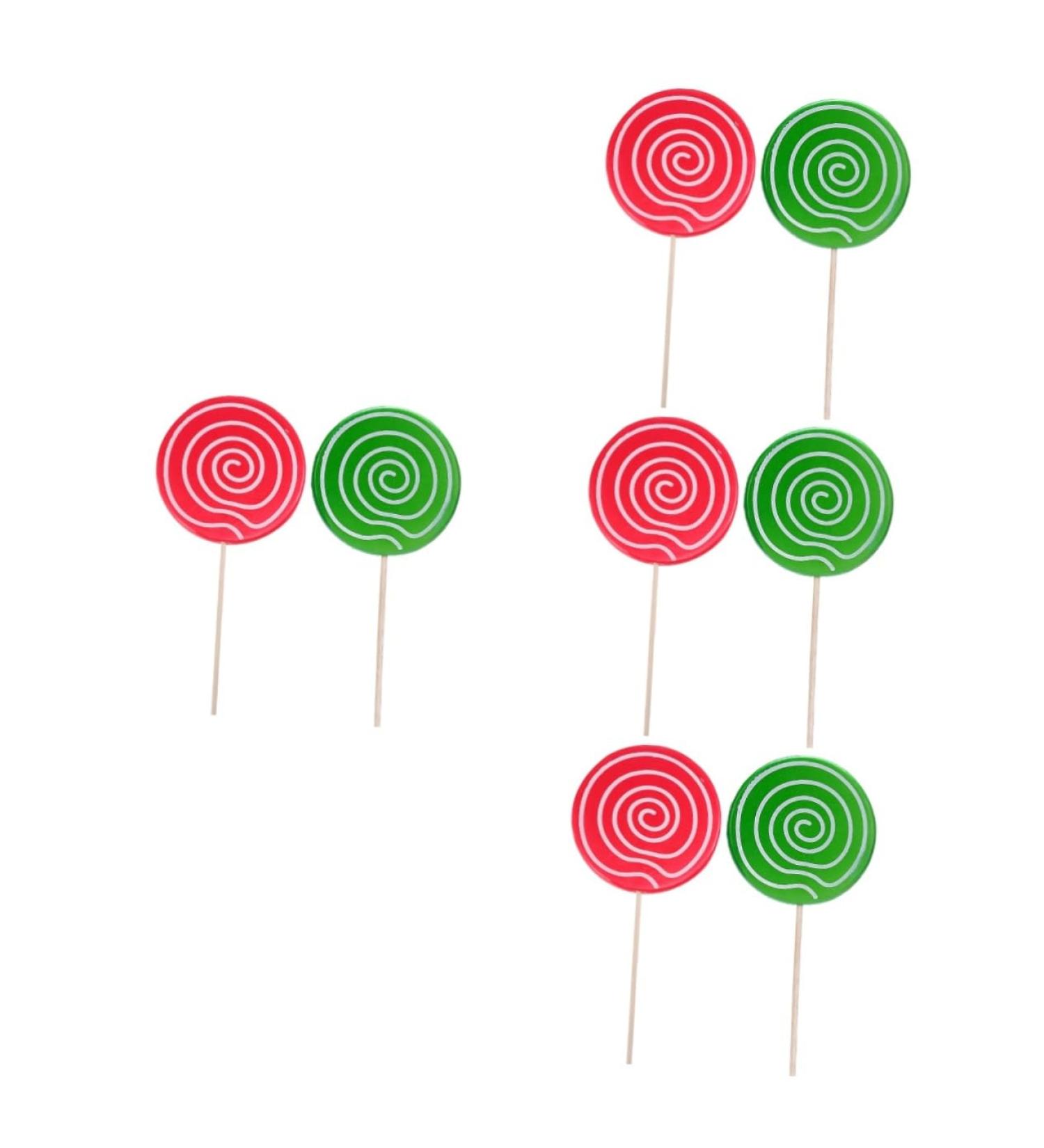 Alipis 8 Pcs Christmas Lollipop Ornaments Giant Lollipop Prop K ds Toys Lollipop Prop Realistic Peg with Hook Food Decor Micro Toys Wedding Decorations Wooden Unique Party Supplies Child - Buy Online on GoSupps.com