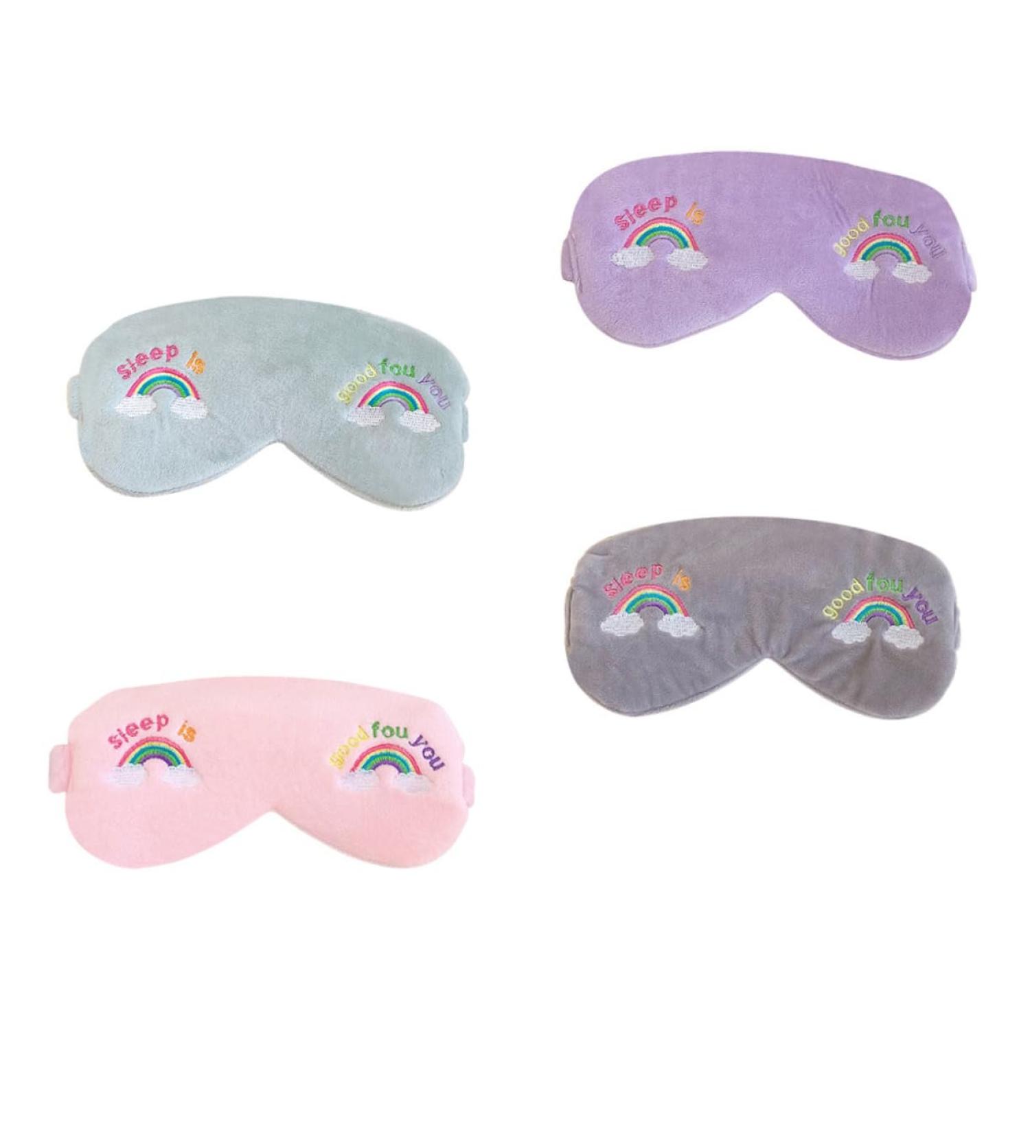 NOLITOY 4pcs Rainbow Eye Mask & Hair Band Set | Sleep Eye Patches & Travel Blindfolds for Kids & Adults - Buy Online on GoSupps.com
