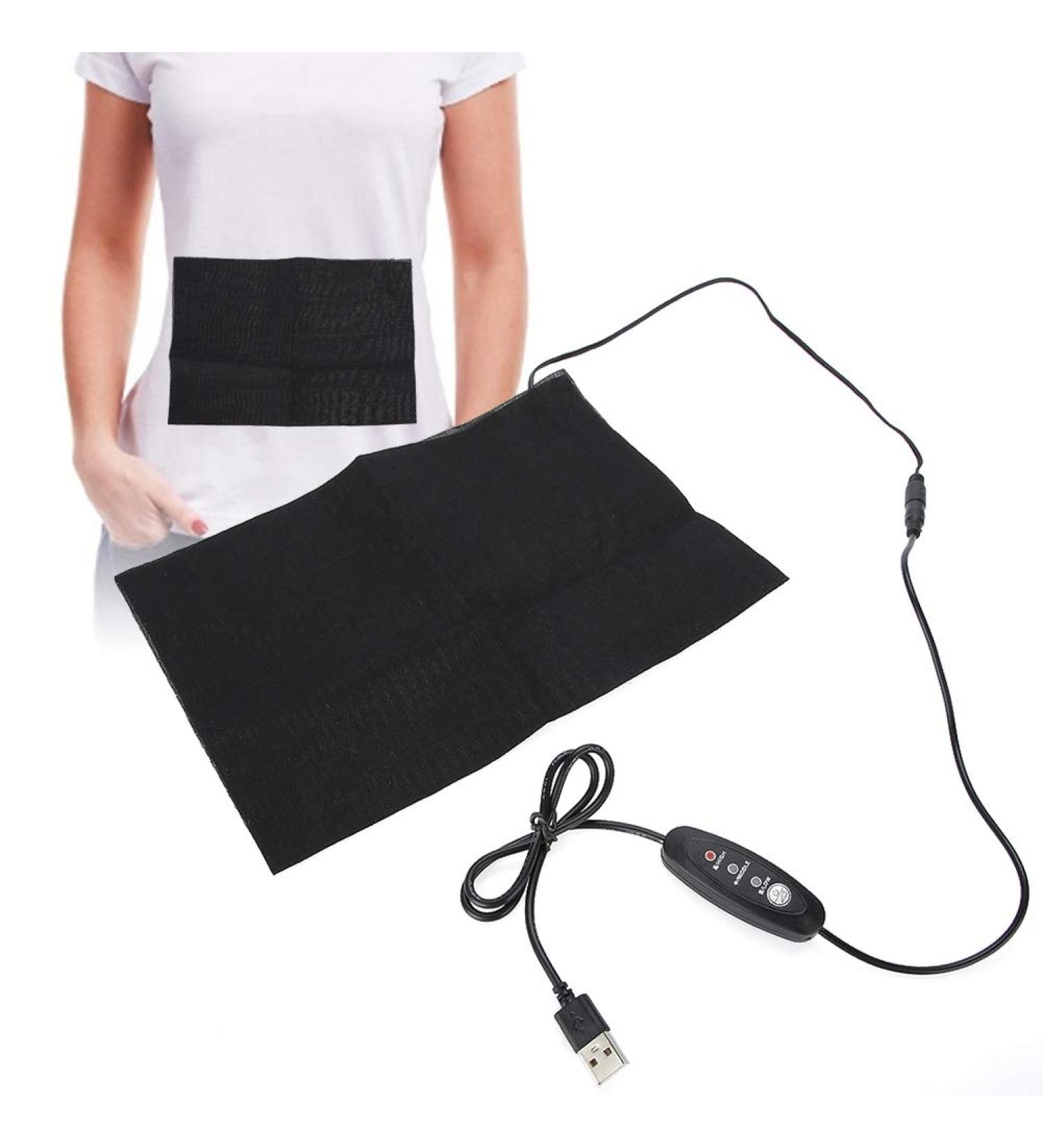 Brrnoo Electric USB Heating Pad - 3 Levels Temperature Control for Waist & Belly, Winter Warming Mat - Buy Online on GoSupps.com
