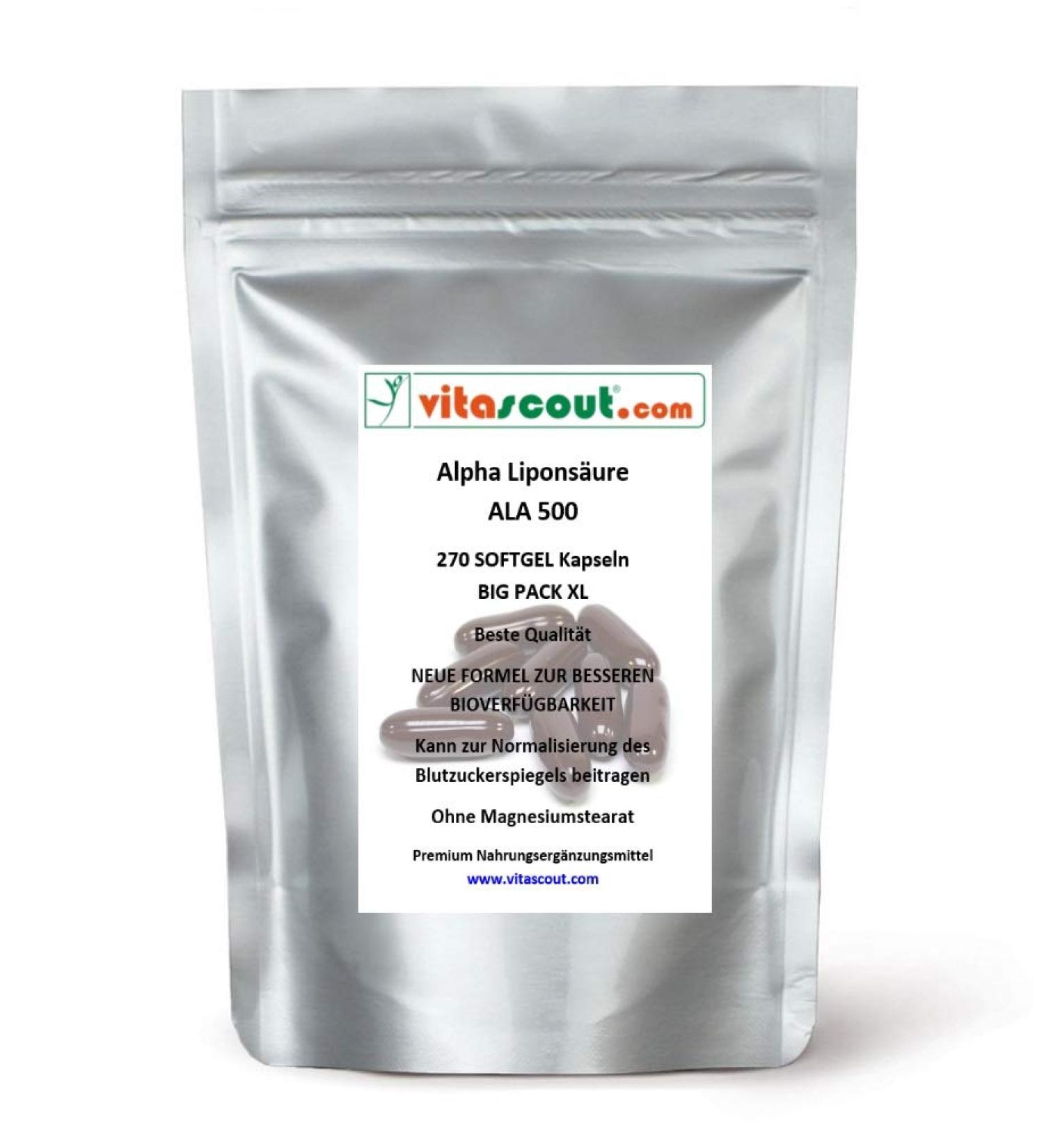 Alpha Lipoic Acid 250mg Softgel Capsules - 270 Count | Antioxidant Support No Magnesium Stearate Enhanced Absorption - Buy Online on GoSupps.com