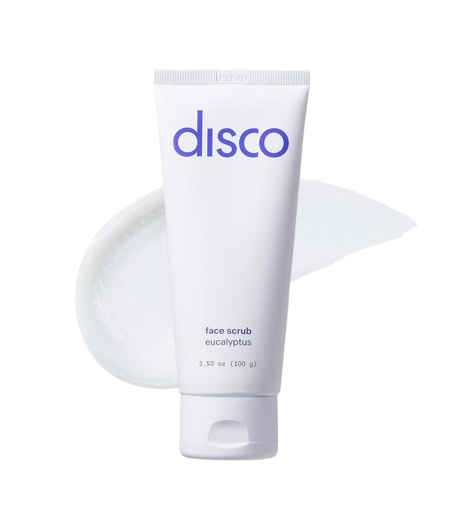 Disco Face Scrub for Men - Exfoliating & Cleansing All Natural Paraben Free Eucalyptus Scent | Remove Dead Skin & Build Up | 2 oz - Buy Online on GoSupps.com