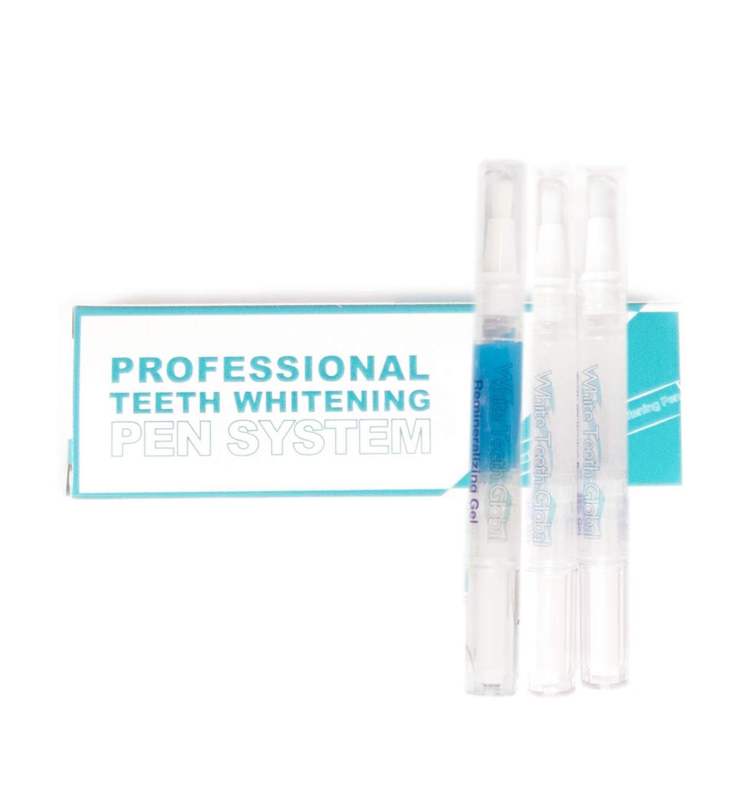 3 Professional Teeth Whitening Pens Box with 2 Carbamide Peroxide Tooth whitening Gel 1 Remineralization Made in USA (44% Whitening Gel) - Buy Online on GoSupps.com