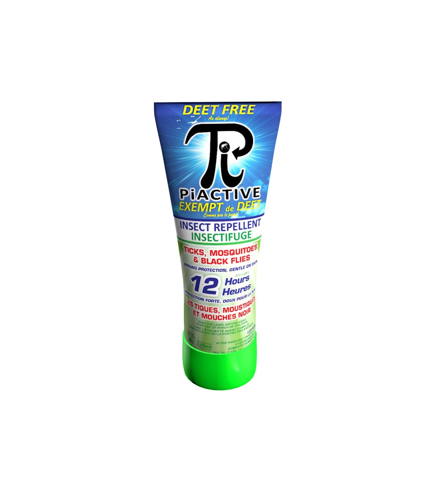 PiACTIVE - DEET FREE - Insect Repellent Lotion - 120 ML 20% ICARIDIN - Buy Online on GoSupps.com