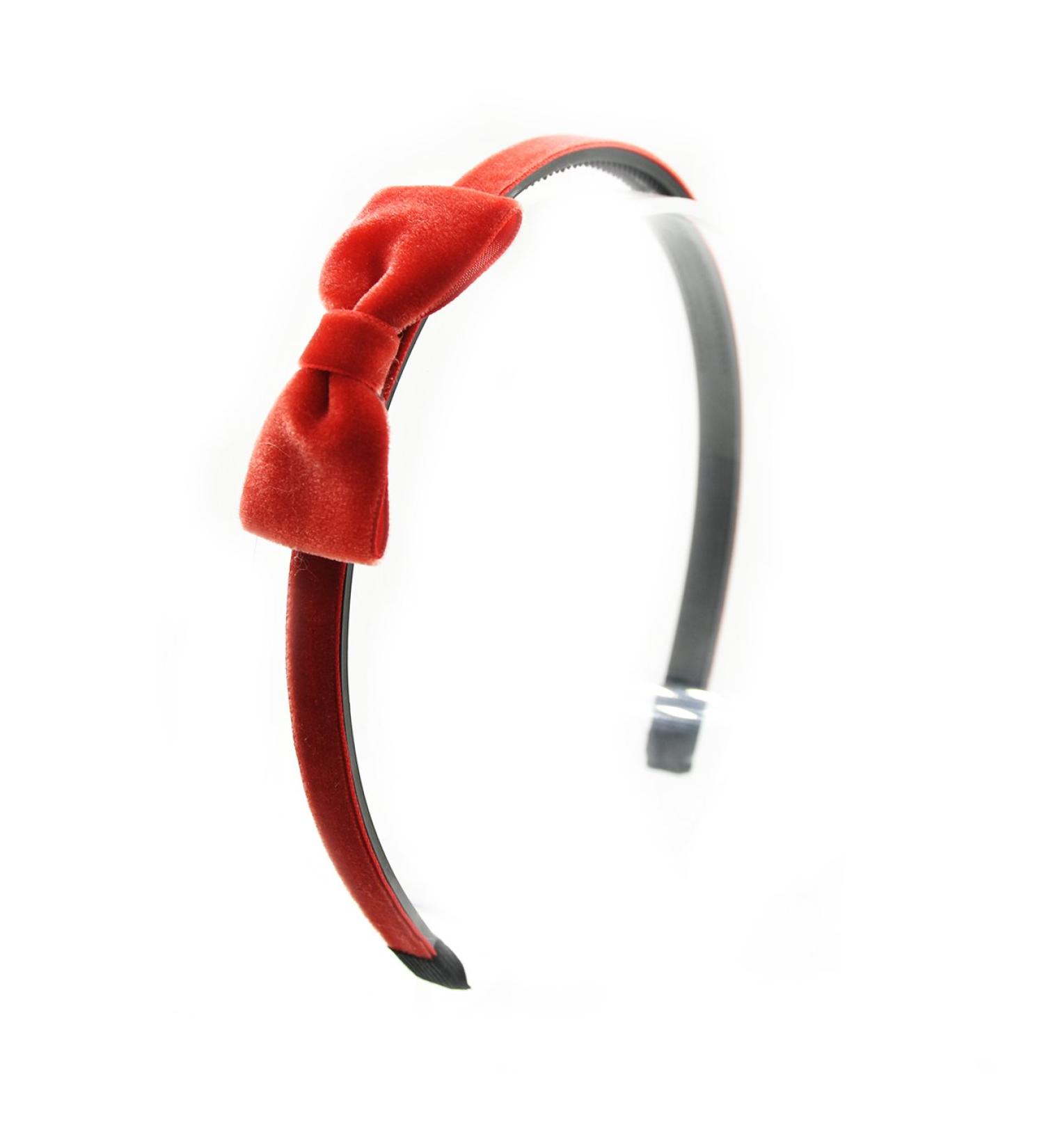 PrettyBoutique Velvet Bow Girls Alice Headband Hair Band (Red) - Buy Online on GoSupps.com