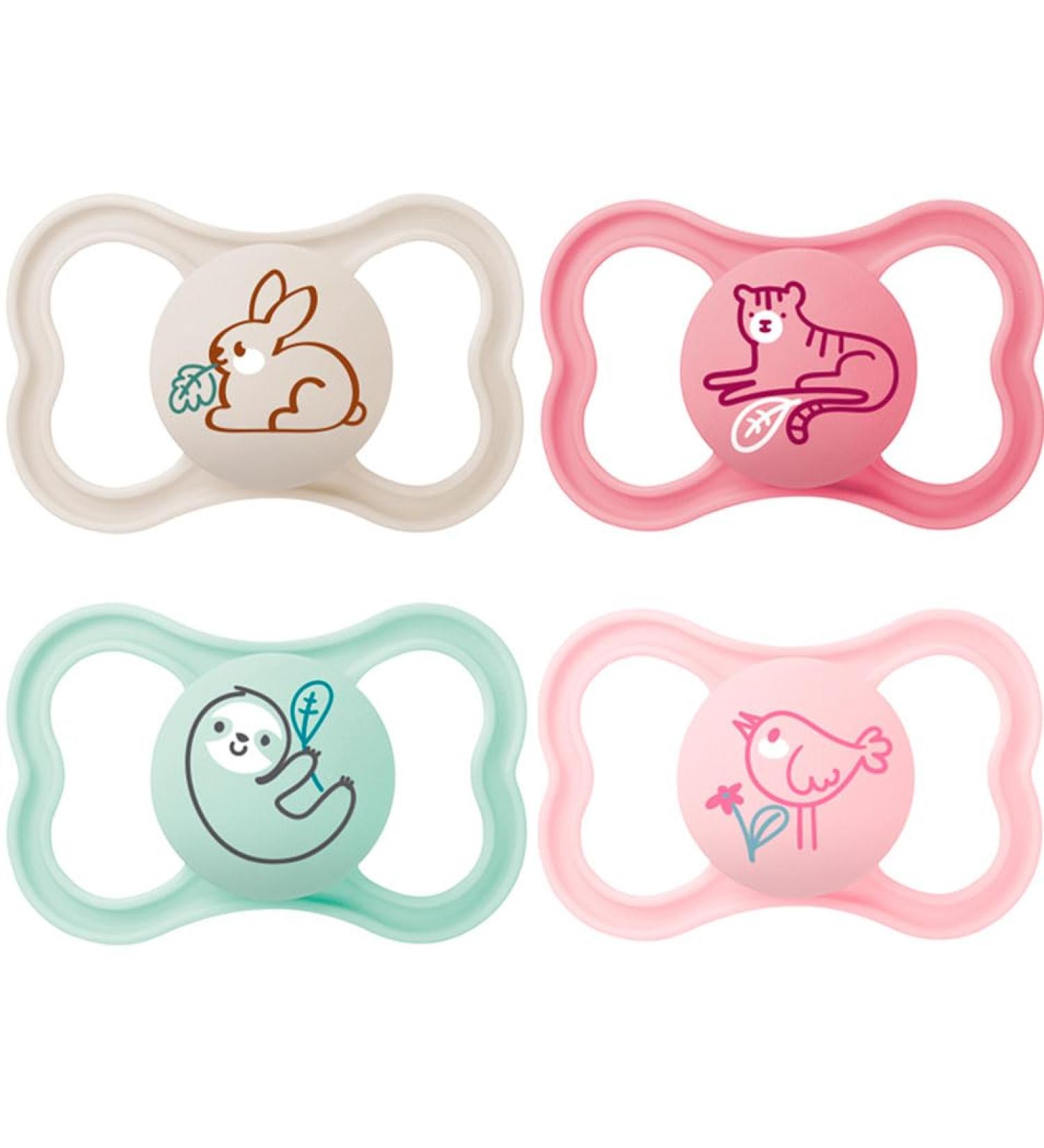MAM Air 16+ Skin Soft Silicone Pacifier - Soft Colors Mix | 4 Pack | International Shipping Available - Buy Online on GoSupps.com