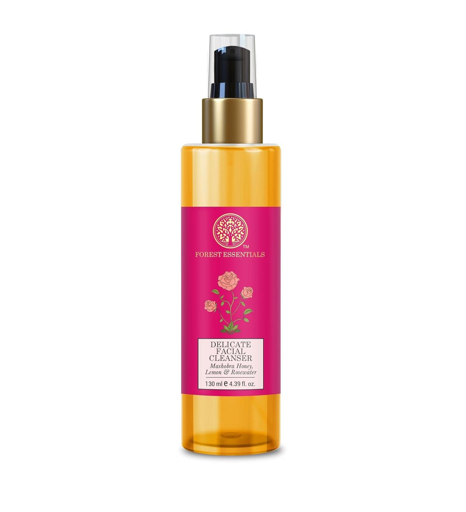 Fore.st Essentials Delicate Facial Cleanser with Mashobra Honey Lemon & Rose Water - 130 ml | Best Face Wash for Glowing Skin - International Shipping Available - Buy Online on GoSupps.com