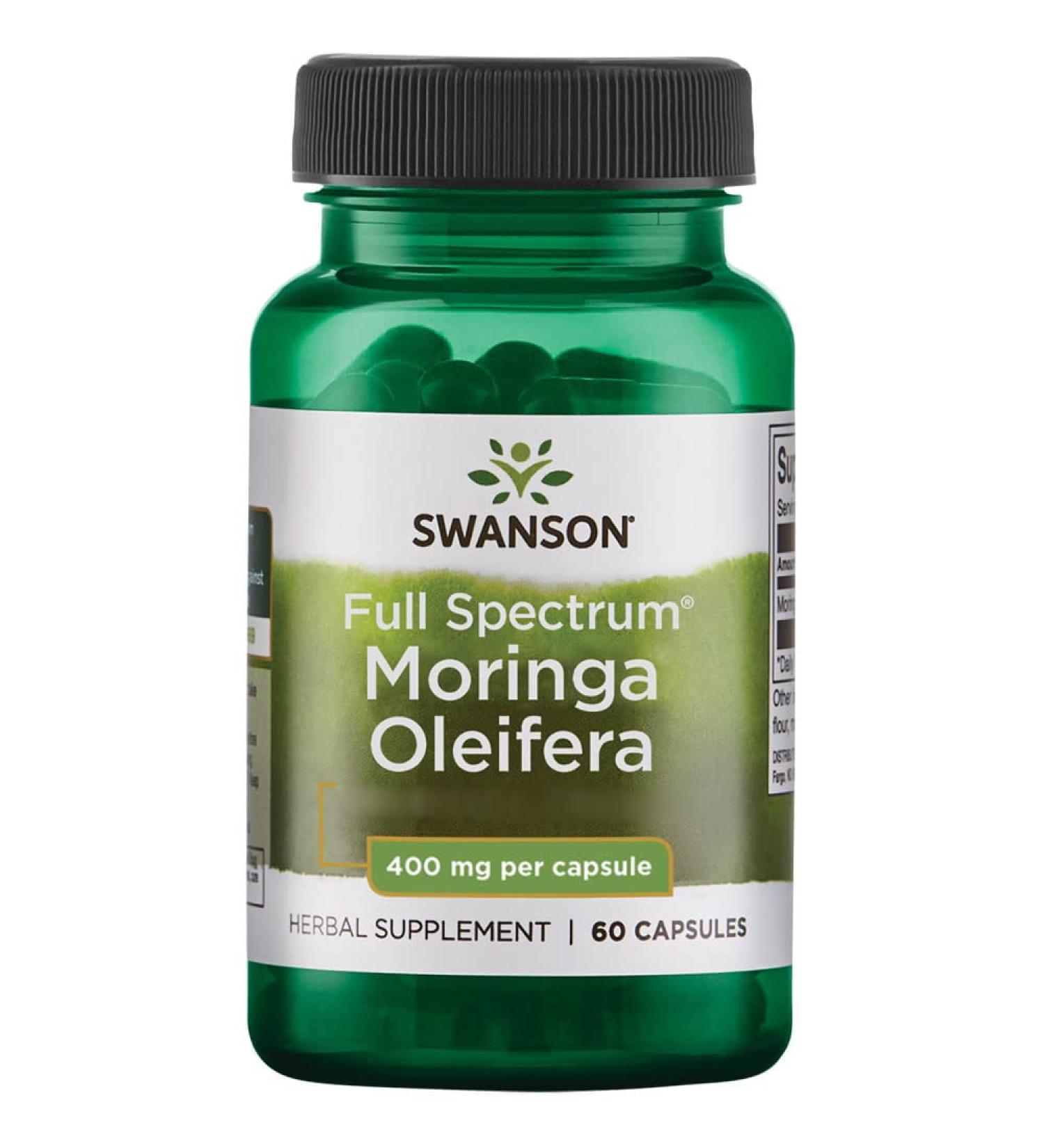 Swanson Full Spectrum Moringa Oleifera 500mg 60 Capsules Lab Tested Soy Free Gluten Free Non-GMO - Buy Online on GoSupps.com