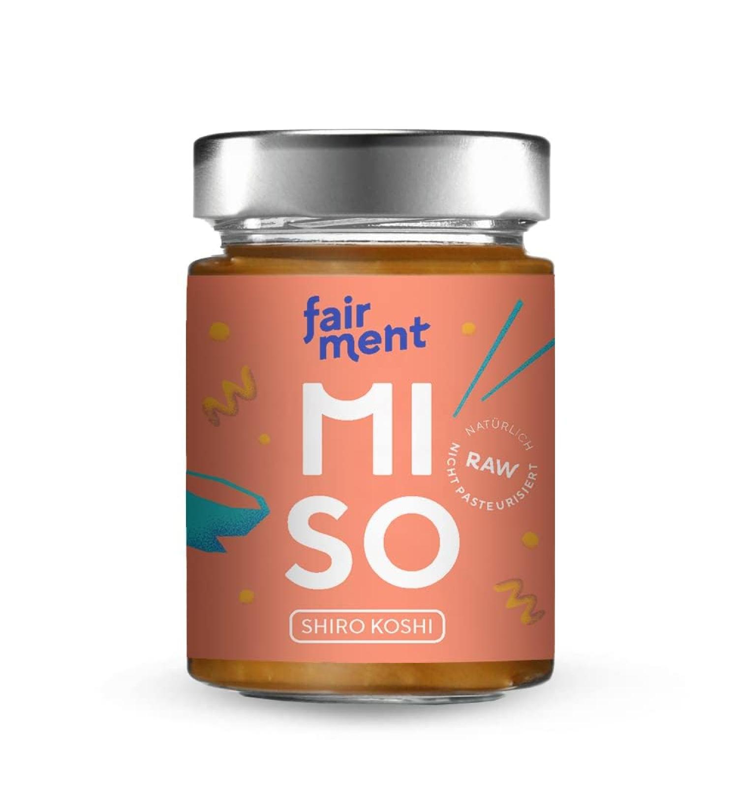 Fairment Organic Shiro Koshi Miso Paste - Unpasteurized Authentic Japanese Miso in Glass Jar (200g) - Premium Fermented Flavor for Global Shipping - Buy Online on GoSupps.com