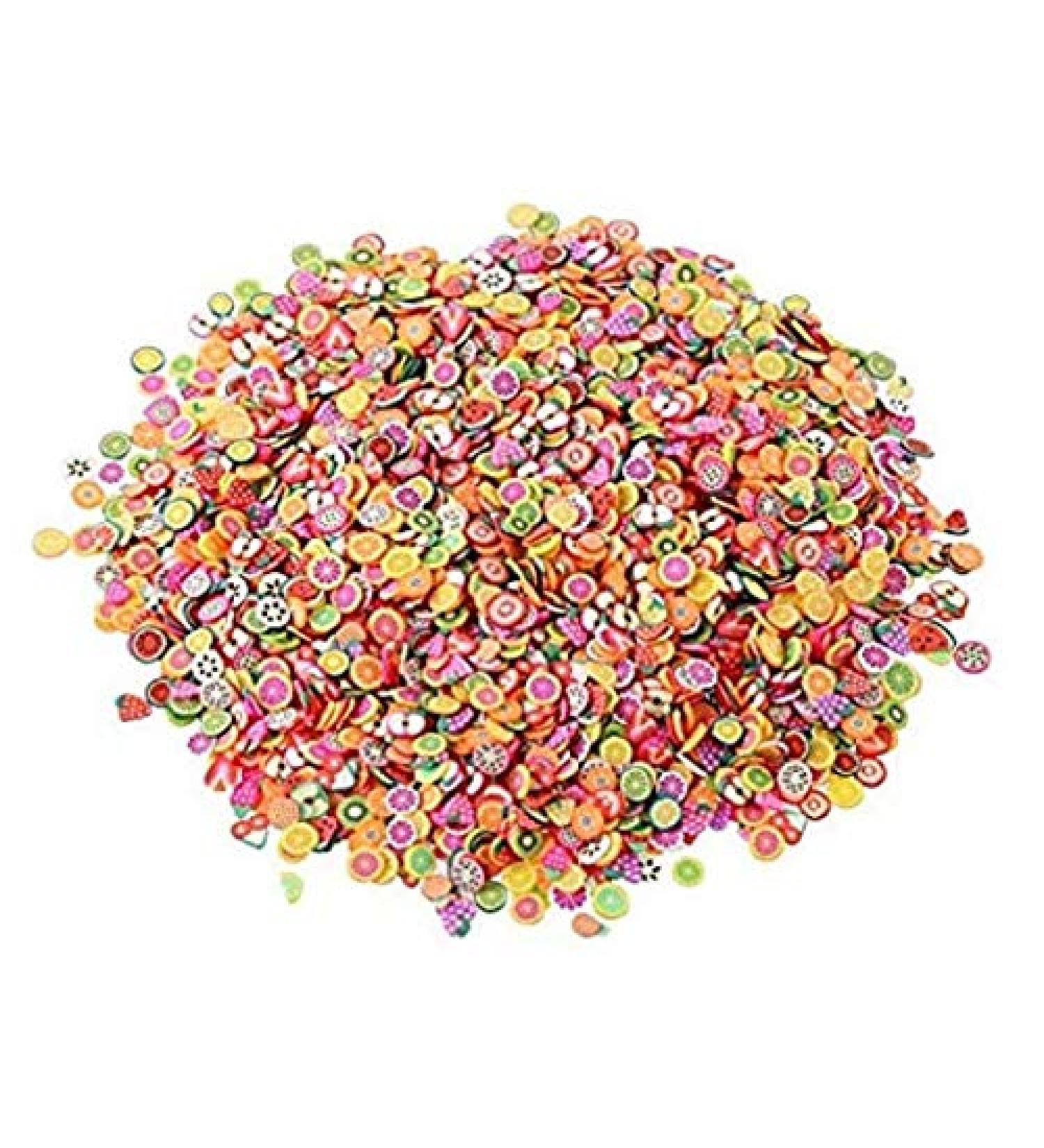 1000 Mixed Color Clay 3D Fruit Slices - Nail Art & DIY Craft Decorations - Buy Online on GoSupps.com