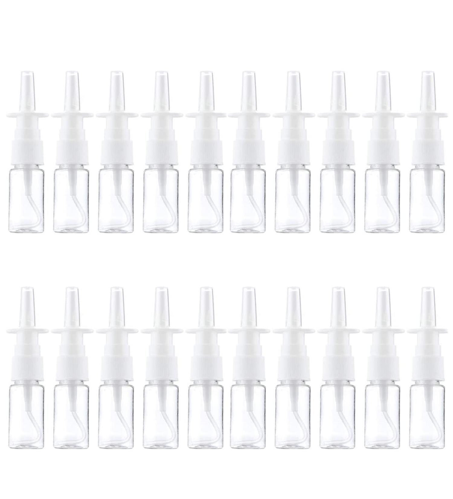 LIEISFEPER 10ml Refillable Nasal Spray Bottles - 20Pcs Portable Plastic Containers for Home and Travel Use - Buy Online on GoSupps.com
