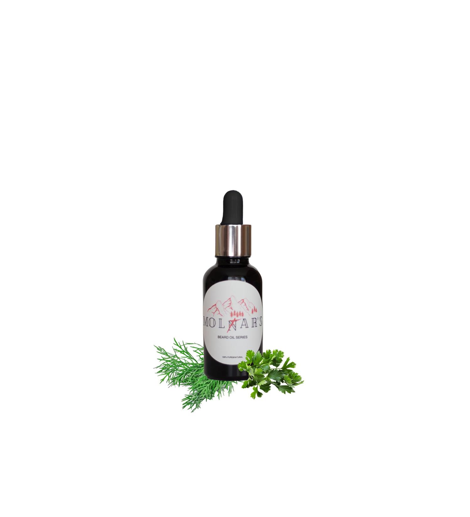 MOLFAR S Carpatian Handmade ECO 100% Pure Beard Oil - Hydrating Dill & Parsley Blend | All Beard Types | 1.01 fl oz | Ukrainian Craftsmanship - Buy Online on GoSupps.com