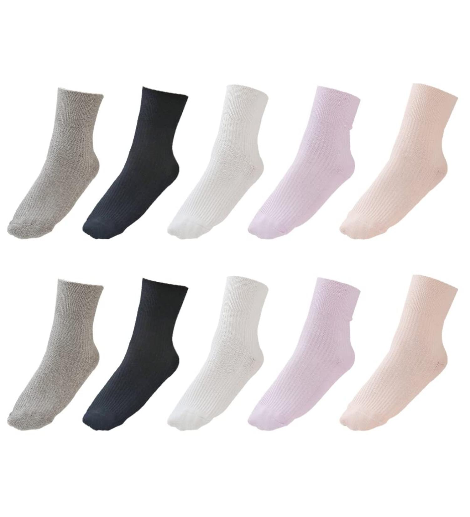 Healifty 5 Pairs Diabetic Socks for Elderly, Nursing, Pregnant Women - Non Slip Gripper Socks - Diabetic Care Supplies (Mixed Color) - Buy Online on GoSupps.com