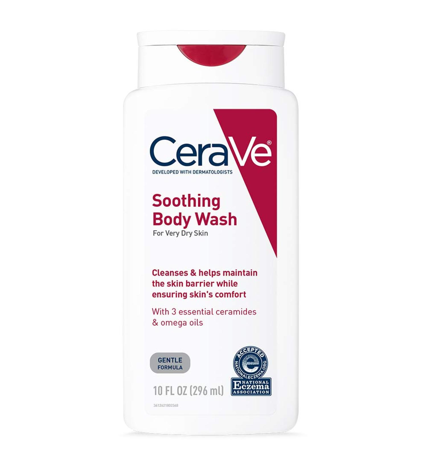 CeraVe Soothing Body Wash for Very Dry Skin â€“ 10 fl oz | Hydrating Cleanser - Buy Online on GoSupps.com