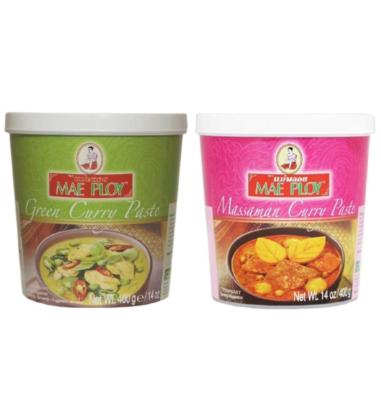 Mae Ploy Thai Green Curry and Massaman Curry Paste 400g by CNMART - Buy Online on GoSupps.com
