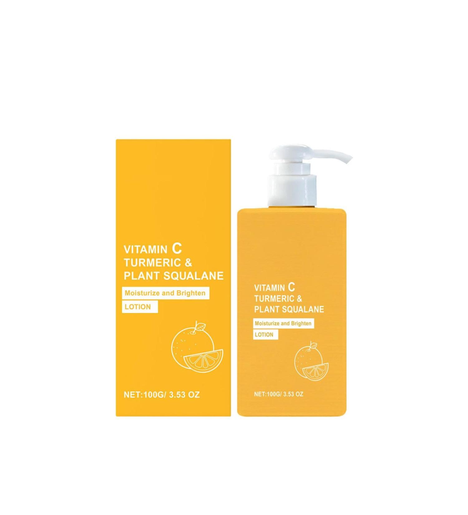 Vitamin c turmeric body lotion 100g creme hydratante visage lait eclaircissant anti tache gamme corps skincare cr me anti- ge raffermissante et claircissante pour liminer les taches brunes - Buy Online on GoSupps.com