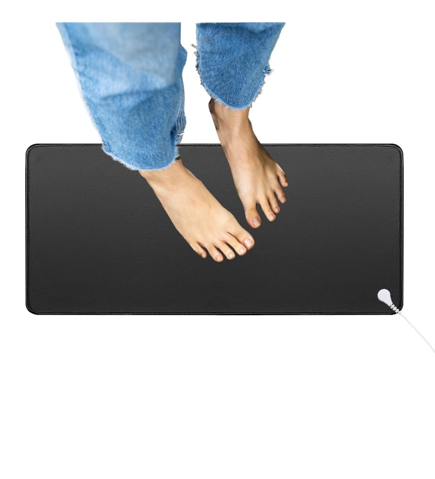Miuqaokl Grounding Mat for Sleeping - 30x60 cm Reduces Inflammation & Improves Sleep Includes 4.5m Ground Cord - Black Grounding Mat for Home & Work - Buy Online on GoSupps.com