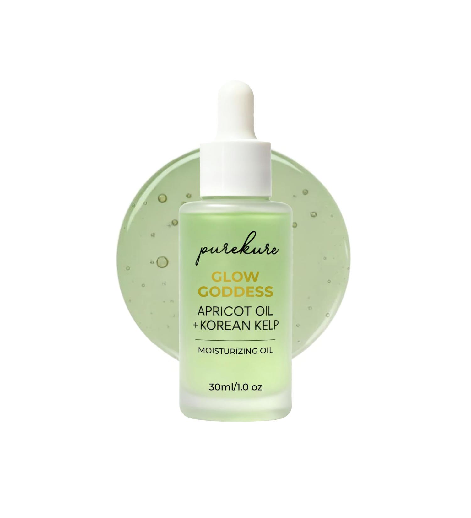 Purekure Organic Apricot + Korean Kelp Moisturizing Oil | Vitamin Rich Oil for Deep Healing Nutrition and Moisturizing for Your Skin Cells | 30 mL - Buy Online on GoSupps.com